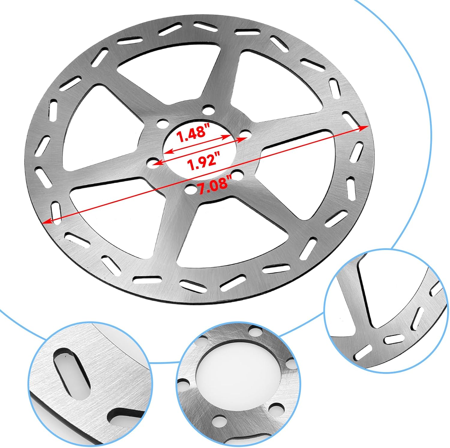 FVRITO Upgraded Mini Bike Hydraulic Disc Brake Kit for Baja DB30 Doodle Bug Blitz Dirt Bug Racer 97cc 79cc Predator 2.8hp Engine with 180mm Brake Disc Rotor Master Cylinder Caliper Pads Assembly Parts - Image 6