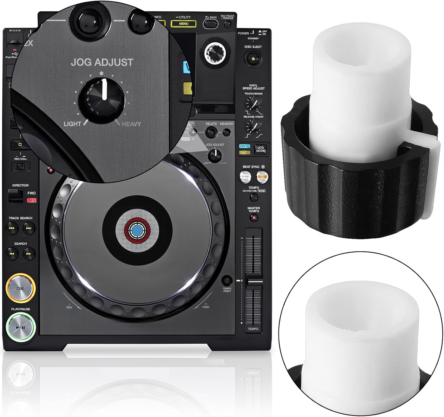 Jog Tension Feel Adjust Knob DJ Controller Tension Adjustment Knob Compatible with Pioneer CDJ-2000/CDJ-2000Nexus/CDJ-TOUR1/DDJ-1000, Part Number DAC2528 DAA1406 - Image 2