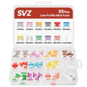 55Pcs Low Profile Mini Fuse Kit, Au...