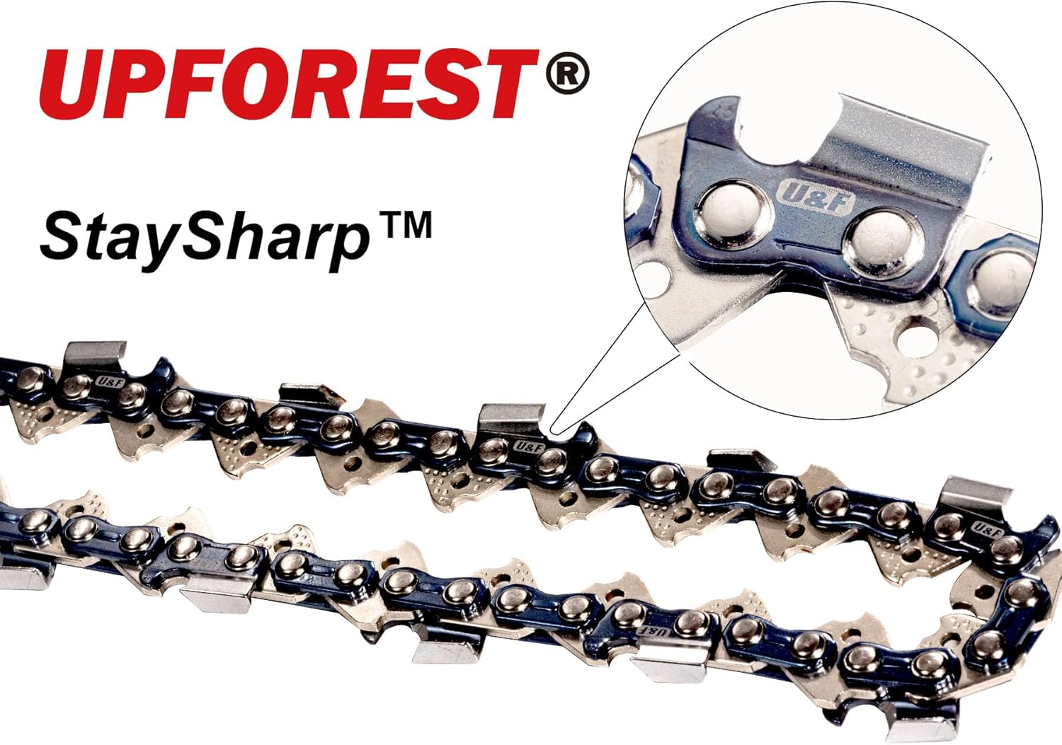12 Inch Pole Saw Chain for Stihl 1/4" Pitch .043" Gauge 64 Drive Links Chainsaw Chain - 71PMM3 64 for Stihl Pole Saws (3 Chains) - Semi Chisel - Image 2