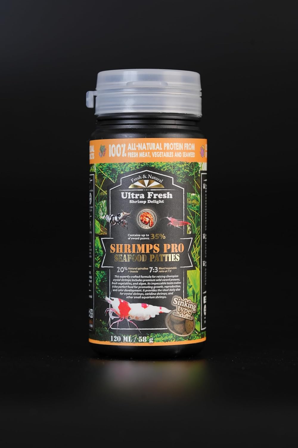 Ultra Fresh Shrimp Food, High Protein, Rich in Vitamins for Crystal, Caridina and Small Tropical Shrimp 2.04oz - Image 7