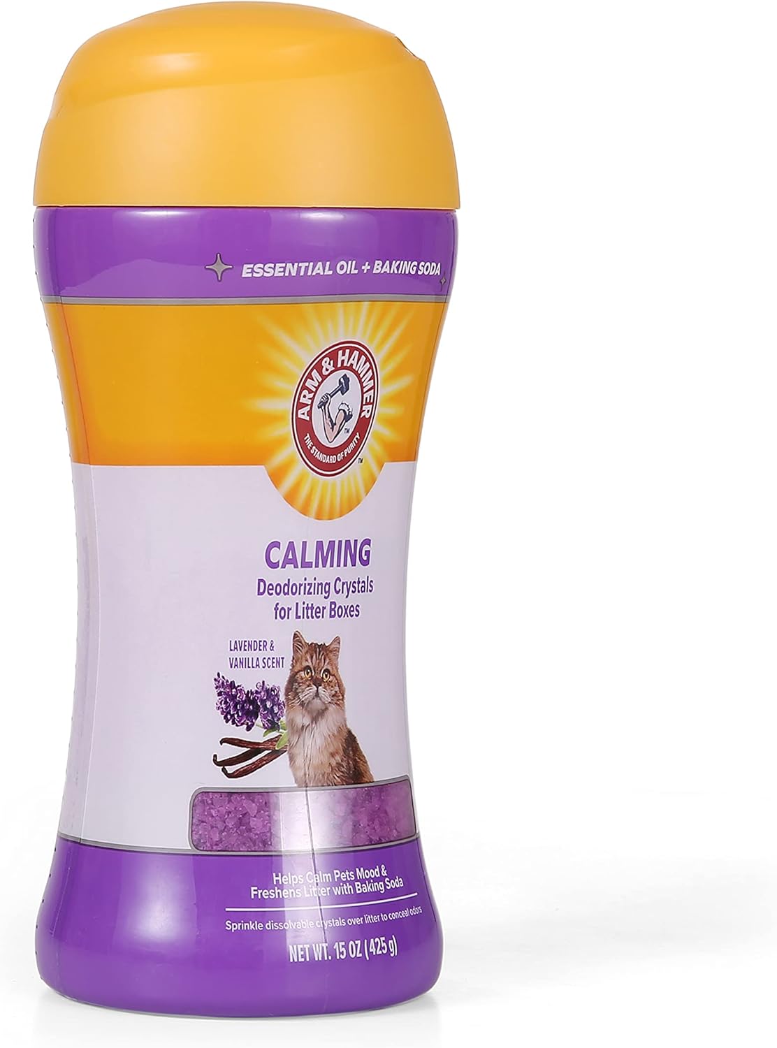 Arm & Hammer Cat Litter Deodorizing Crystals with Baking Soda, Odor Neutralizer, Dissolving Litter Box Deodorizer for Cat Odor Control, Lavender and Vanilla Scent, 15 Oz - Image 6