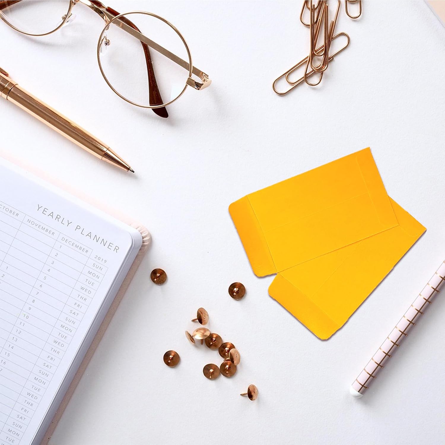 Homrelaxy #1 300 Pcs Small Coin Envelopes 2.25" x 3.5" with Gummed Flap, Yellow Kraft Mini Envelopes for Storing Keys, Stamps, Seeds, Tips and Small Items (300) - Image 5