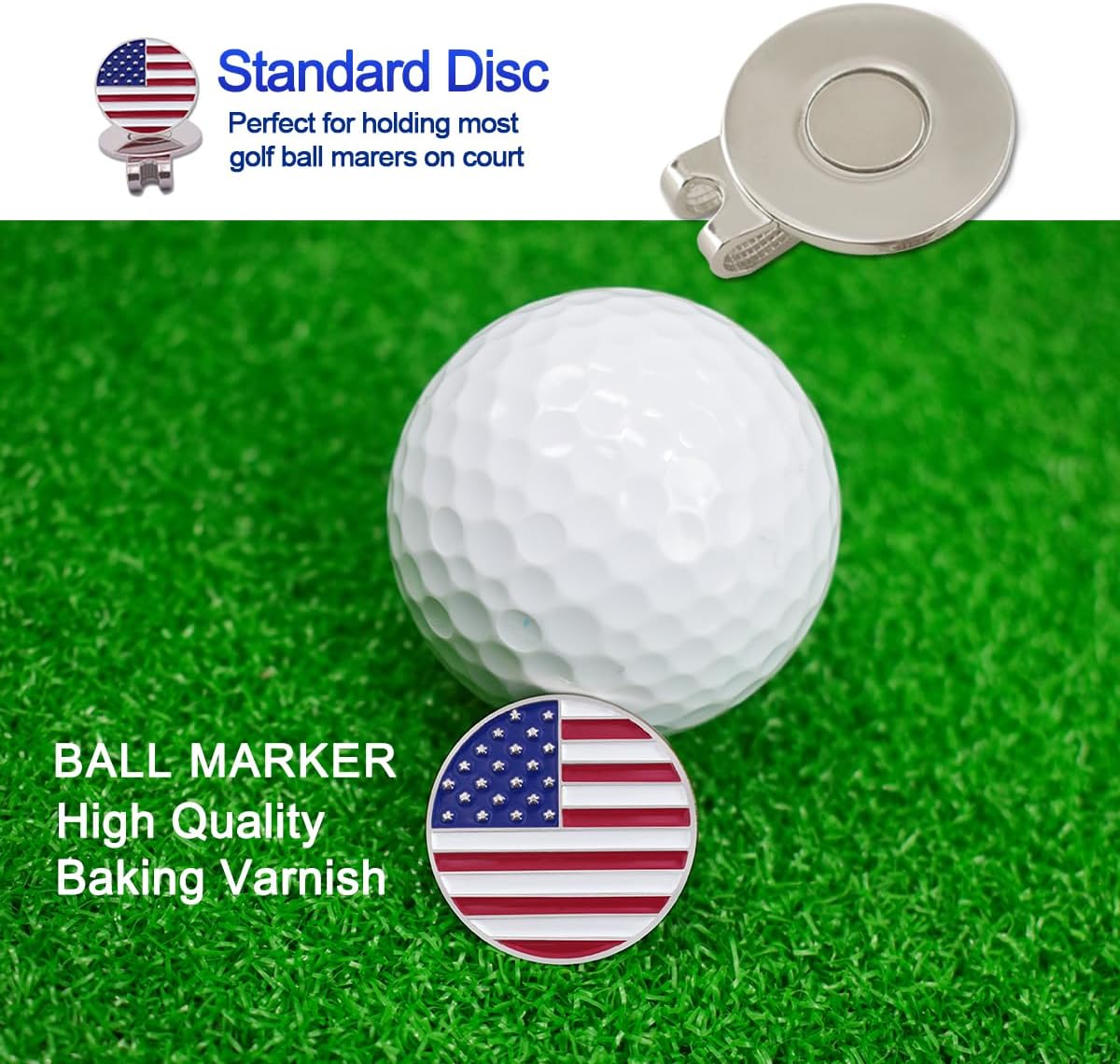 6 Pcs Golf Ball Markers with Magnetic Hat Clips Value Sets - Soft Enamel Technique for Men Women Golfer, Removable Attaches Easily to Golf Cap Premium Gifts. - Image 7