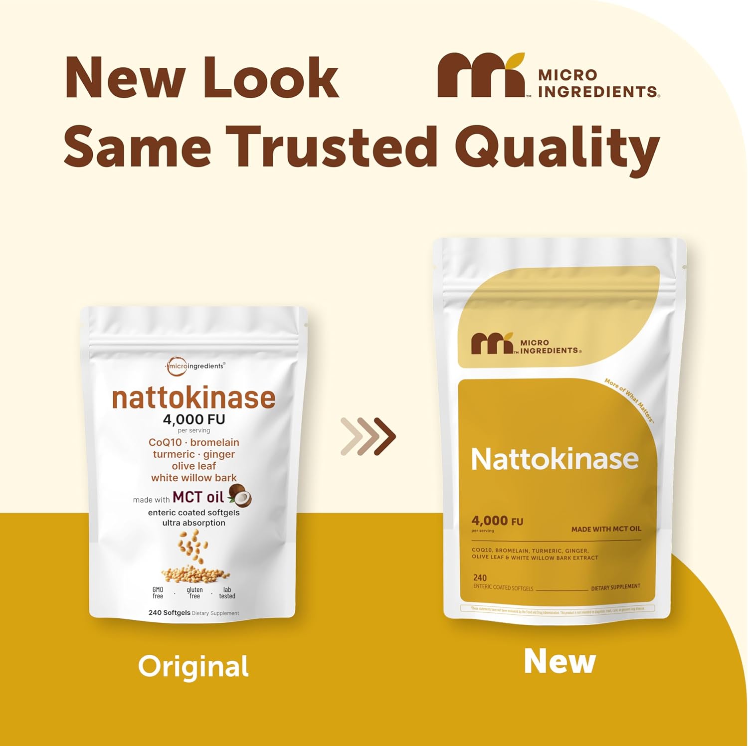 Micro Ingredients Nattokinase 240 Softgels, 200mg (4,000 FU) Per Serving | 7-in-1 Nattokinase Supplement with CoQ10, Bromelain, Turmeric, Ginger, Olive Leaf, & White Willow Bark | Non-GMO - Image 2