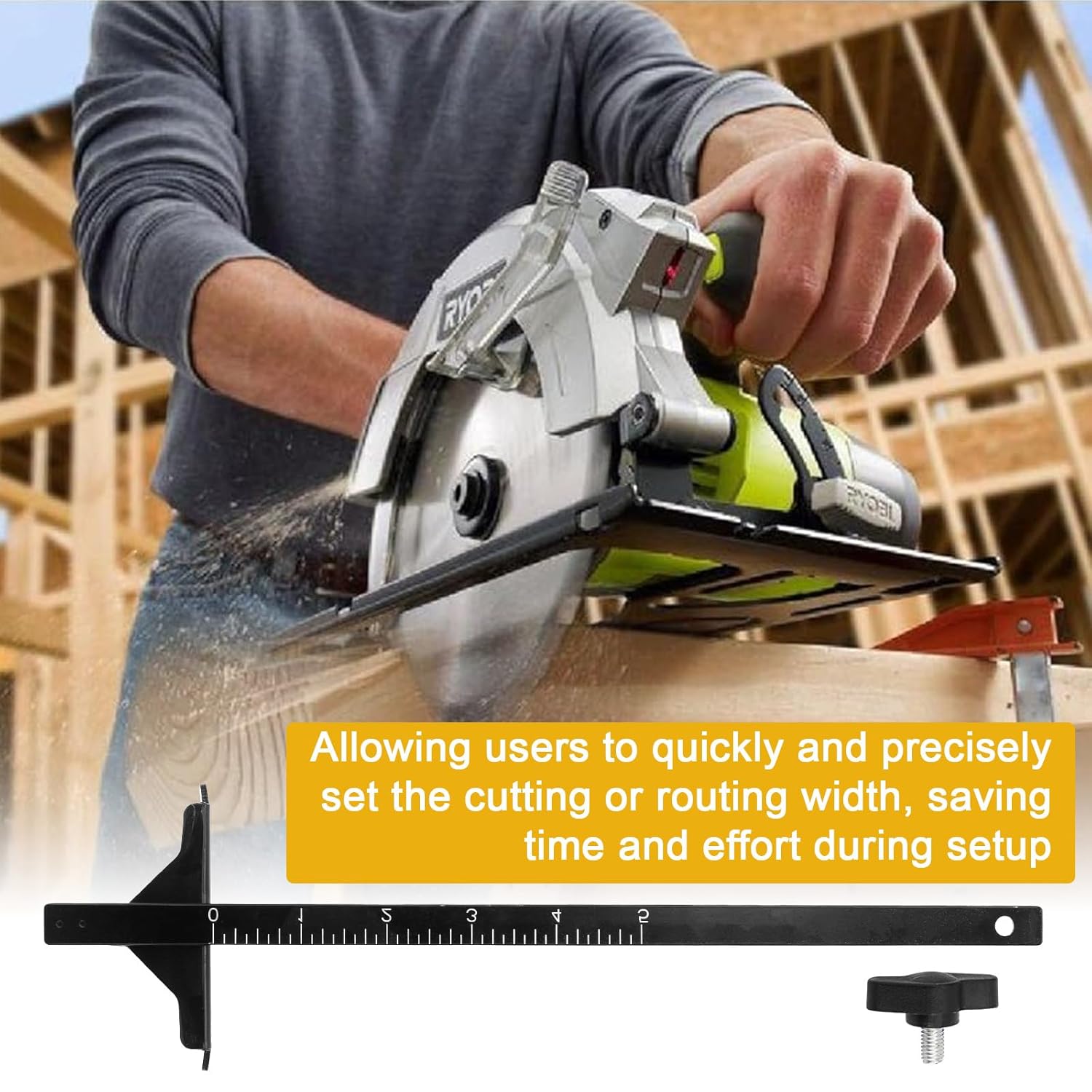 Edge Rip Guide for Ryobi P508 Circular Saw 204585001 - Image 7