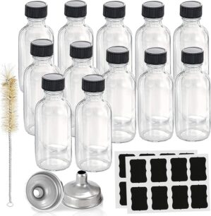 12pack 4oz Glass Bottles With Caps,...