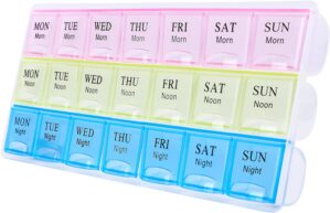 Large Weekly Pill Organizer 3 Times...
