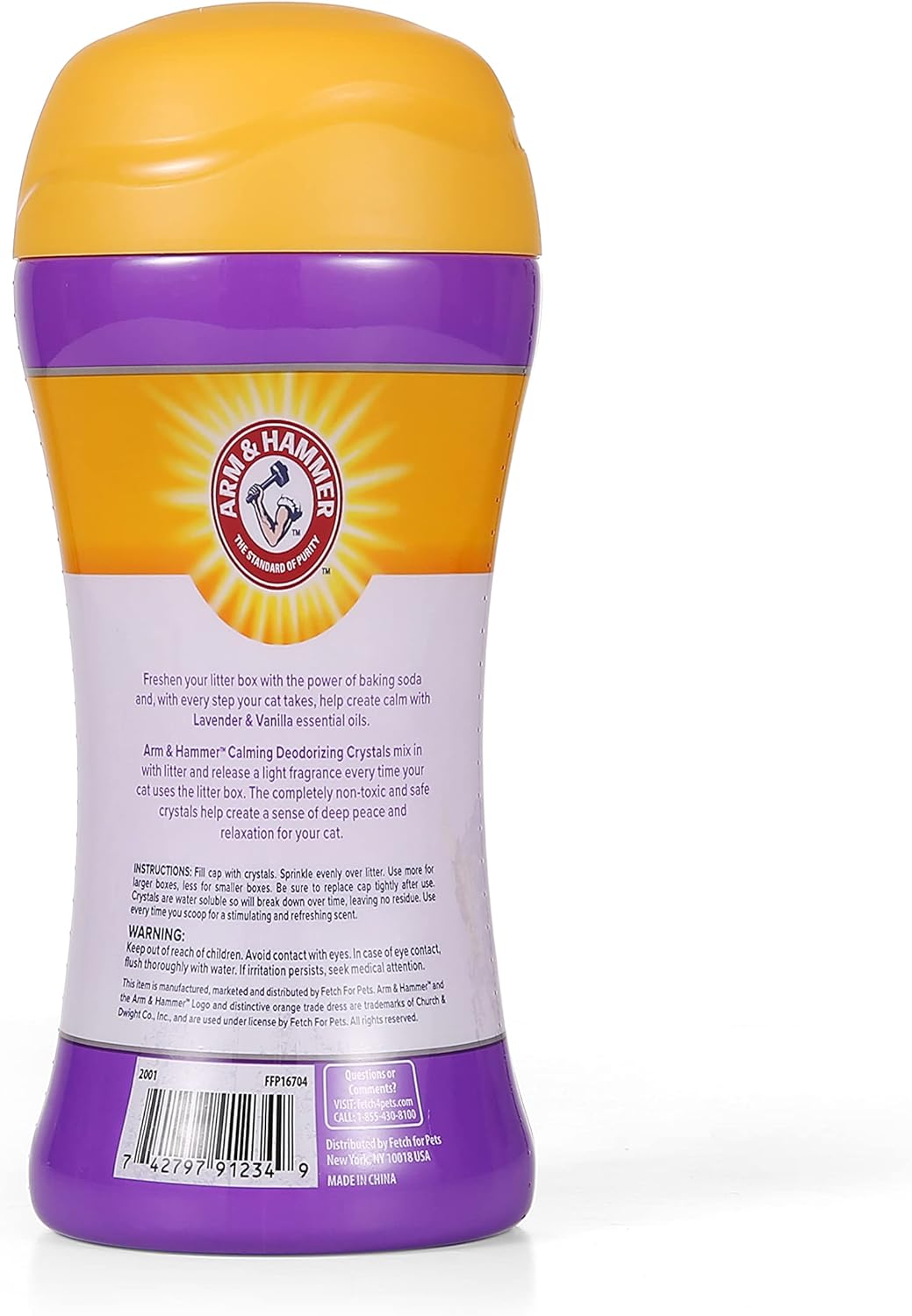Arm & Hammer Cat Litter Deodorizing Crystals with Baking Soda, Odor Neutralizer, Dissolving Litter Box Deodorizer for Cat Odor Control, Lavender and Vanilla Scent, 15 Oz - Image 7