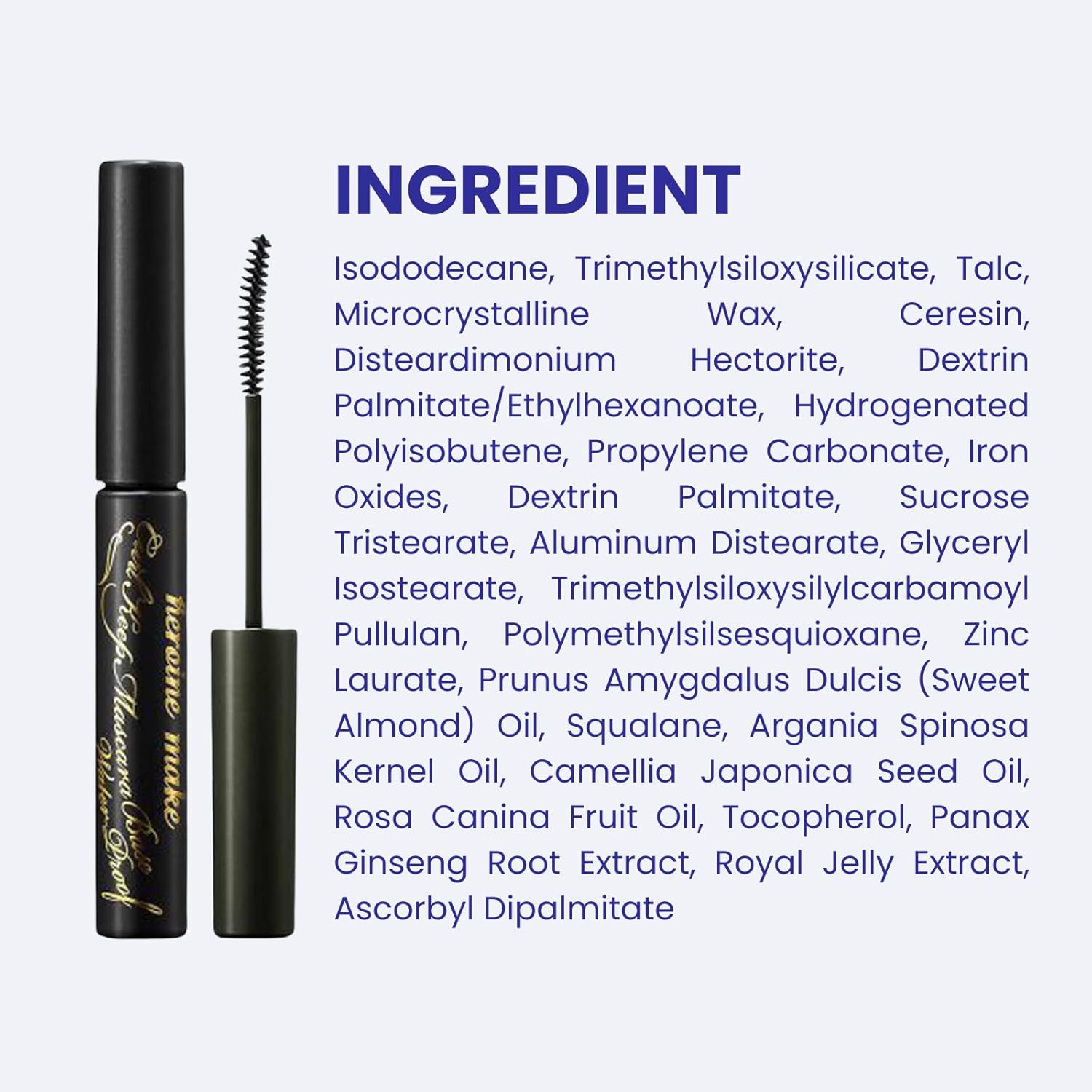 HEROINE MAKE by KISSME Mascara Base for Curl, Volume and Length, Clear MASCARA Primer with Argan Oil, Camellia Oil & Squalane, Transparent Type, Ideal Alone or Under Mascara, Made in Japan, CLEAR 1 EA - Image 6
