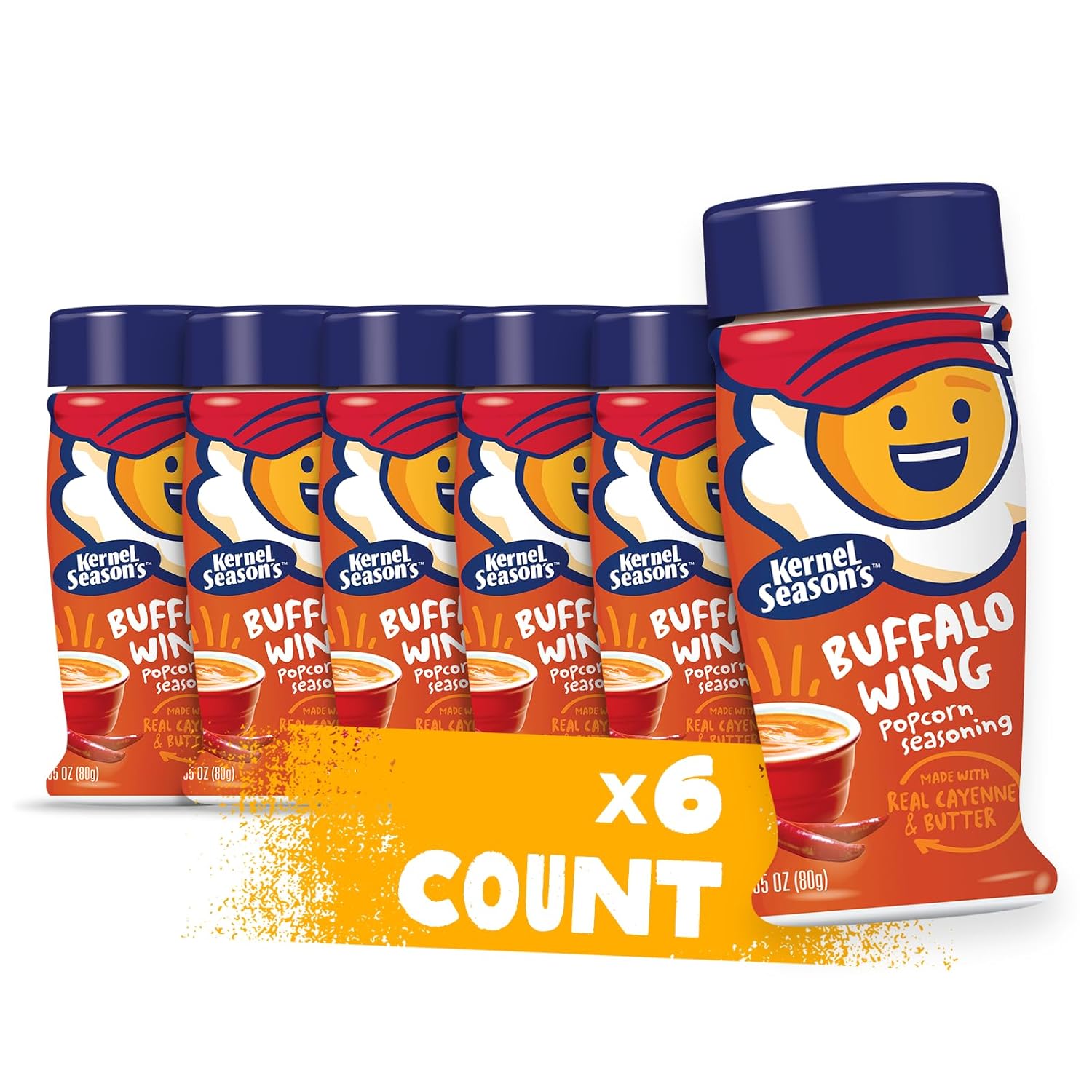 Kernel Season's Popcorn Seasoning, Buffalo Wing, 2.85 Ounce (Pack of 6)