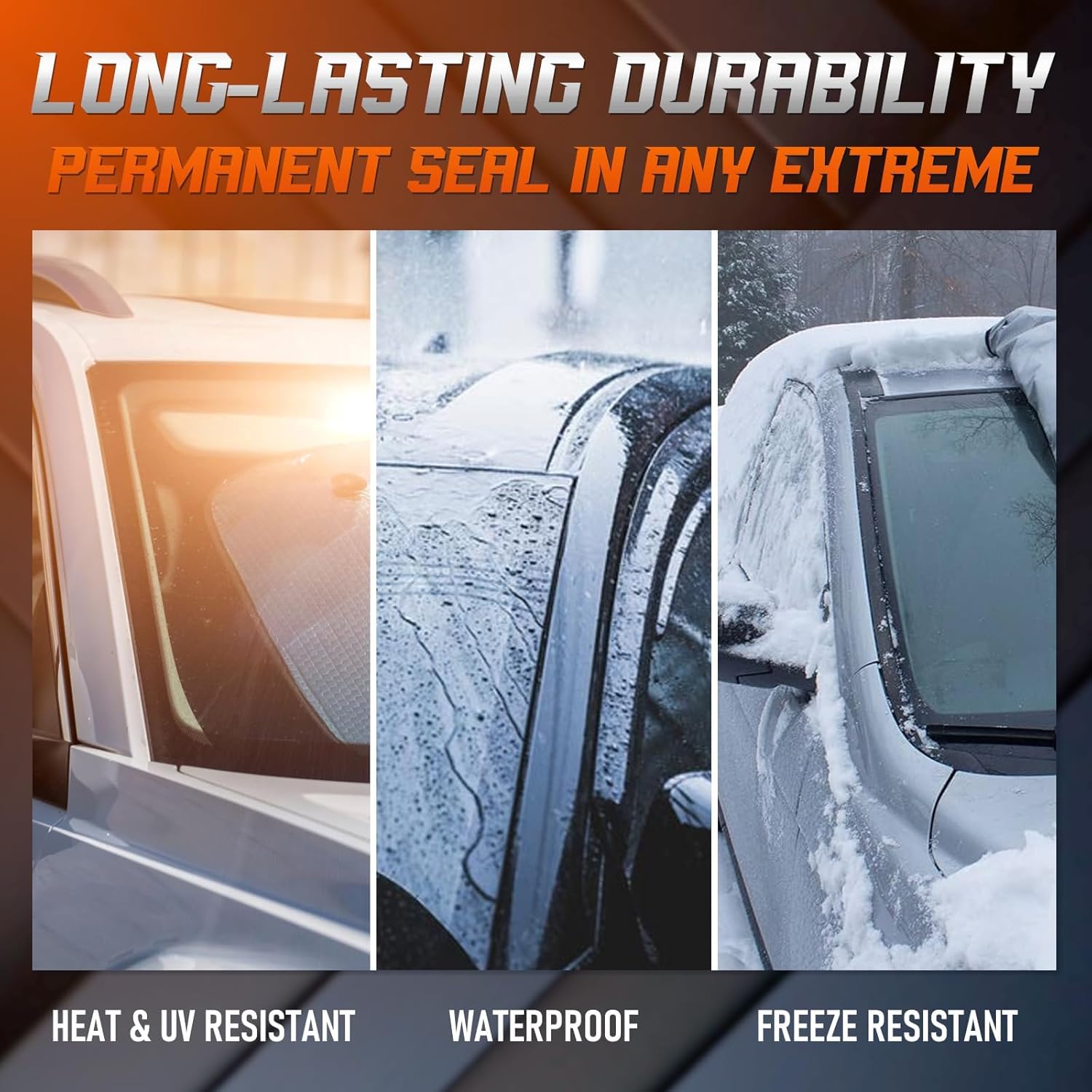 Urethane Windshield Adhesive, Fast Curing & Ultra-Bond Windshield Sealant, Heat-Stable Auto Glass Glue for Car, Truck, Side Window, Convertible, Windshield Repair Kit with Tool, 10.5 oz (Black) - Image 6