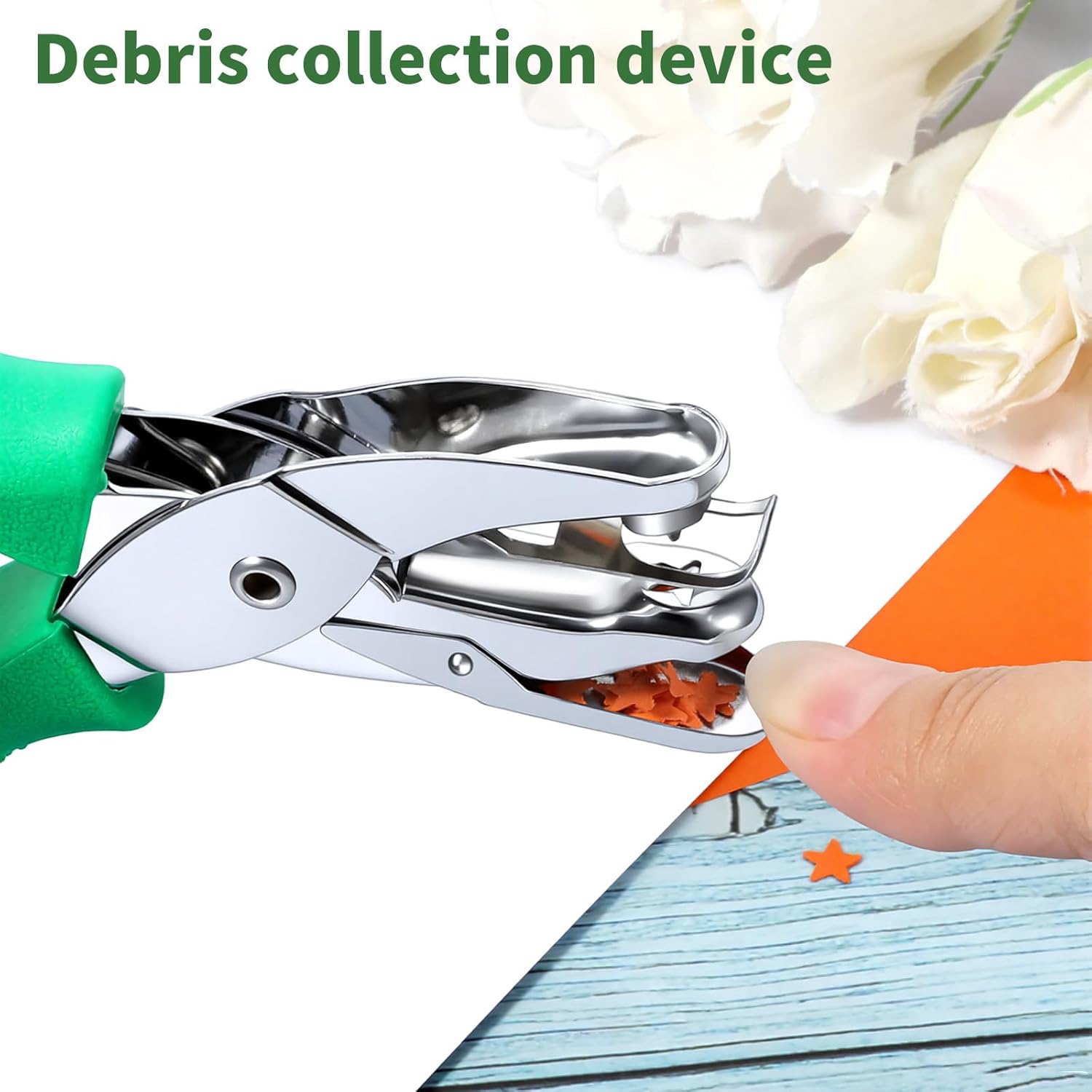 1/4 Inch Hole Size Star Hole Punch, Handheld Star Shaped Holes Puncher Single Hole Punch Shapes Portable Craft Paper Holes Puncher for DIY Crafts Paper Scrapbook - Image 3
