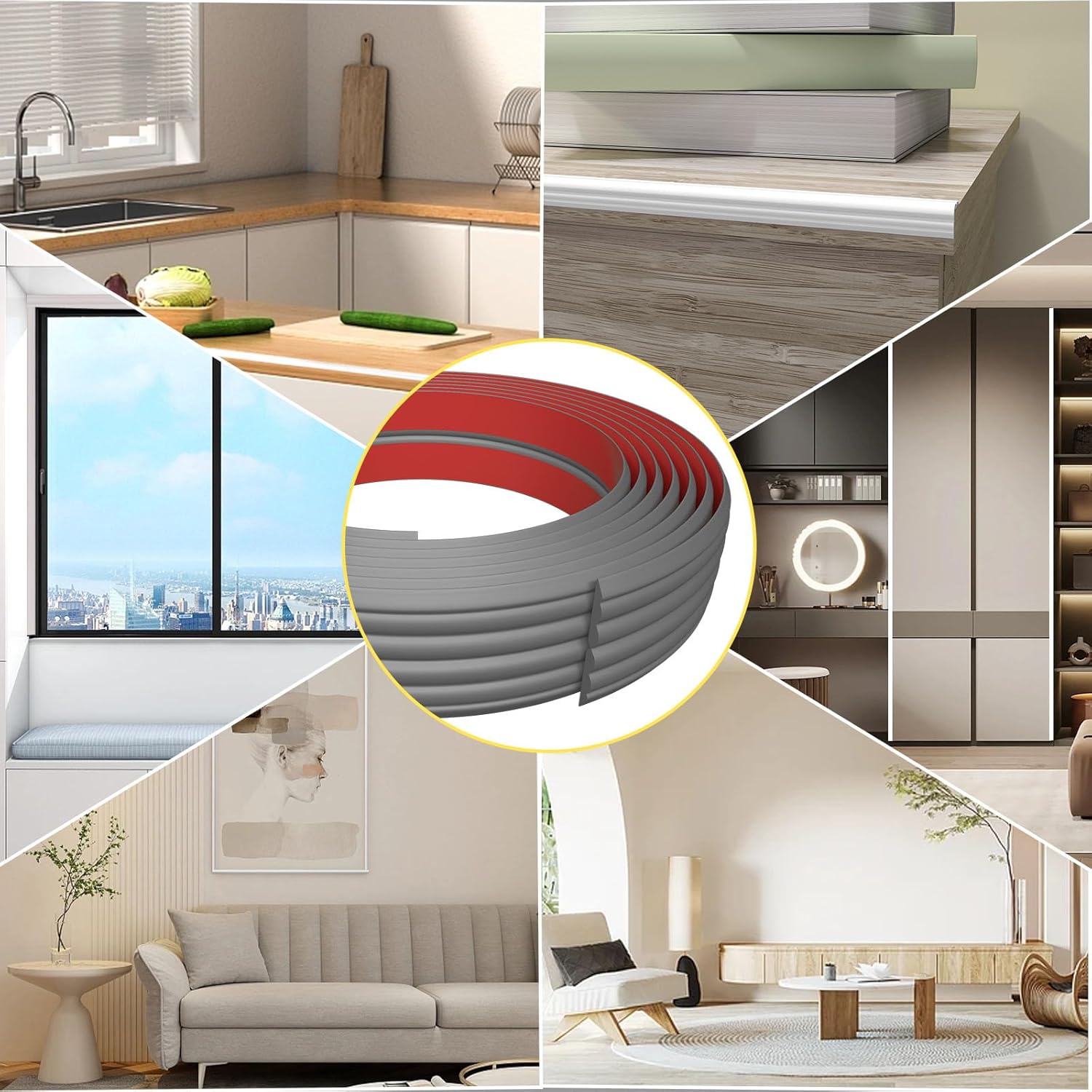 10FT Flexible Wall Corner Protector Moulding Trim, Peel and Stick Inside & Outside Wall Corner Guards Edge Protector,Self Adhesive Molding Trim Strip for Edge Ceiling - Image 7