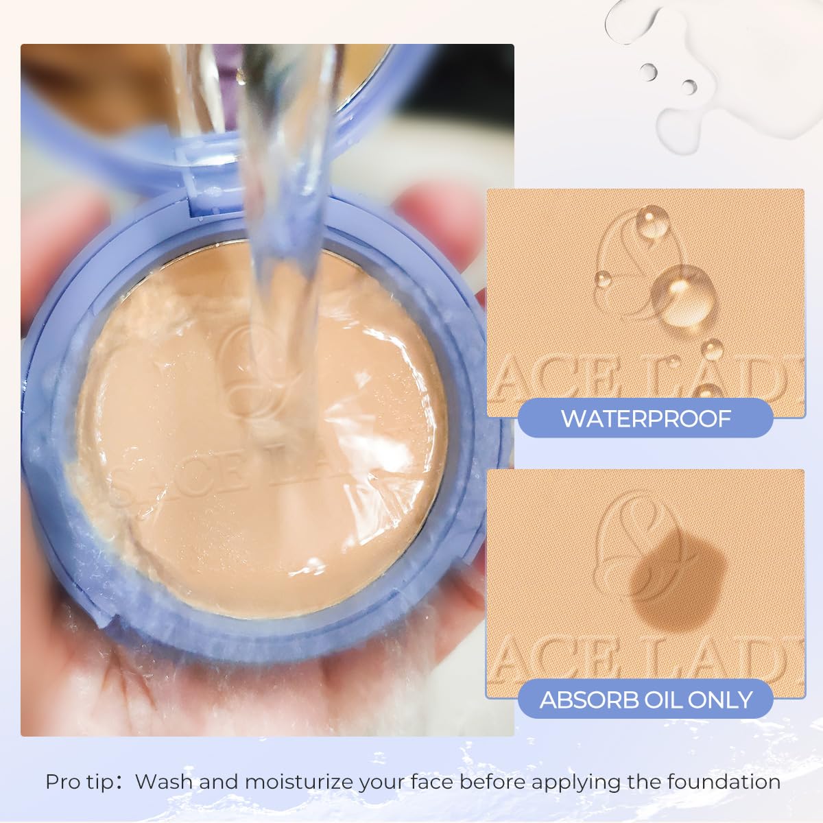 SACE LADY Face Powder Waterproof Sets Makeup, Controls Shine, Smooth Fine Lines for Flawless Lightweight Finish, Long Lasting Matte Compact Setting Powder Cosmetics Cruelty-free, 0.35oz (#03) - Image 4