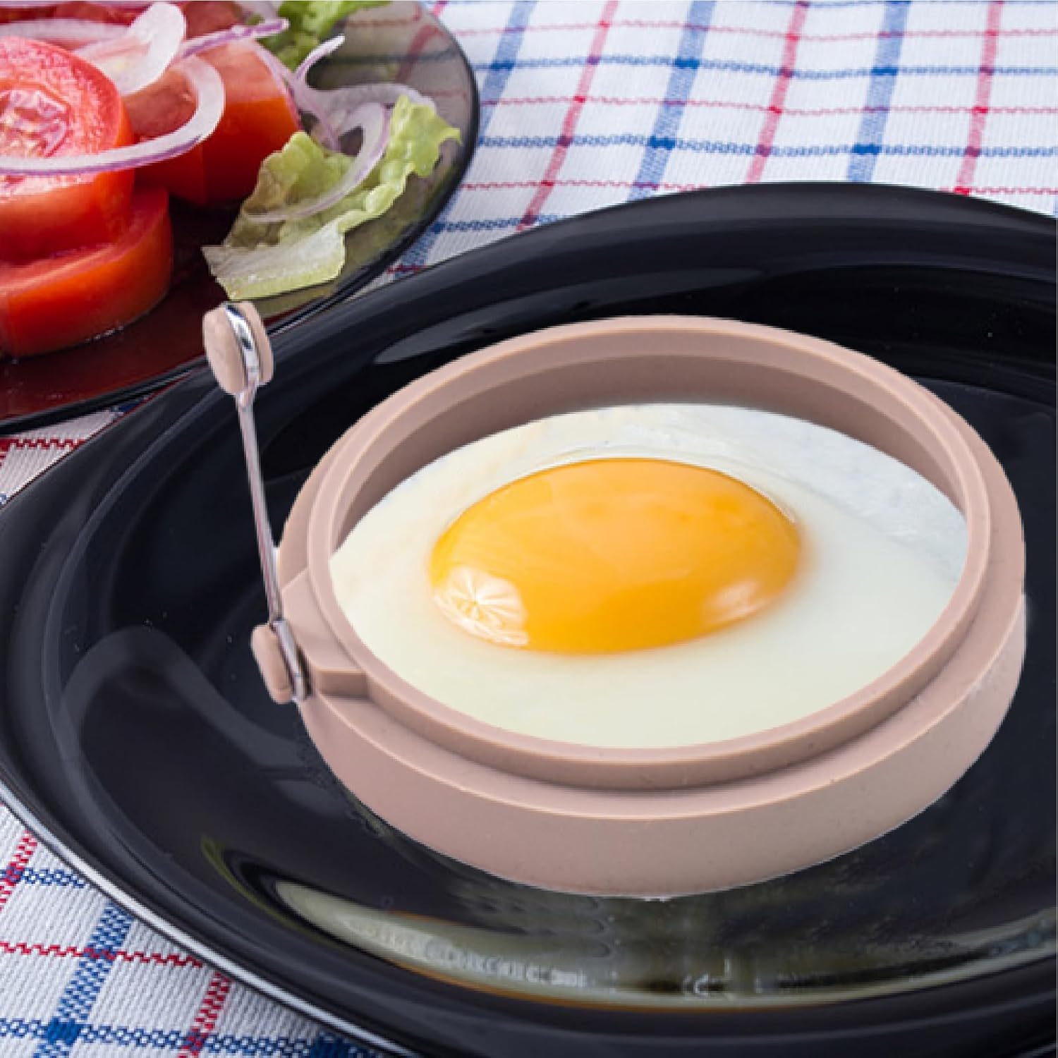 4-Pack Nordic Silicone Egg Rings, Non-Stick Egg Mold - 4 Inch, Colorful - Image 5