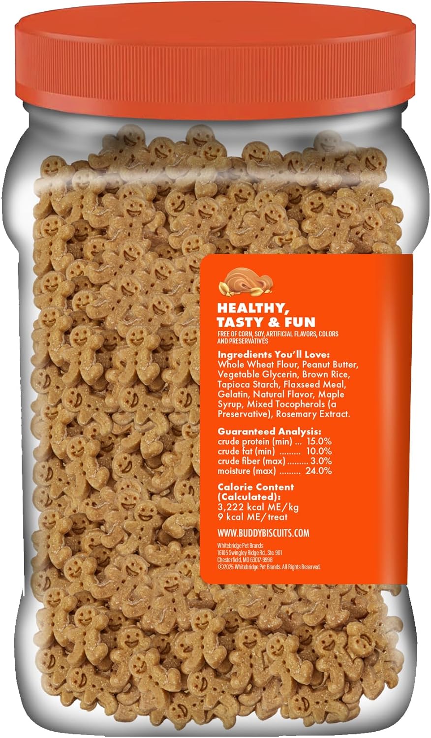 Buddy Softies Soft & Chewy Dog Treats Peanut Butter 20 oz. Jar - Image 2