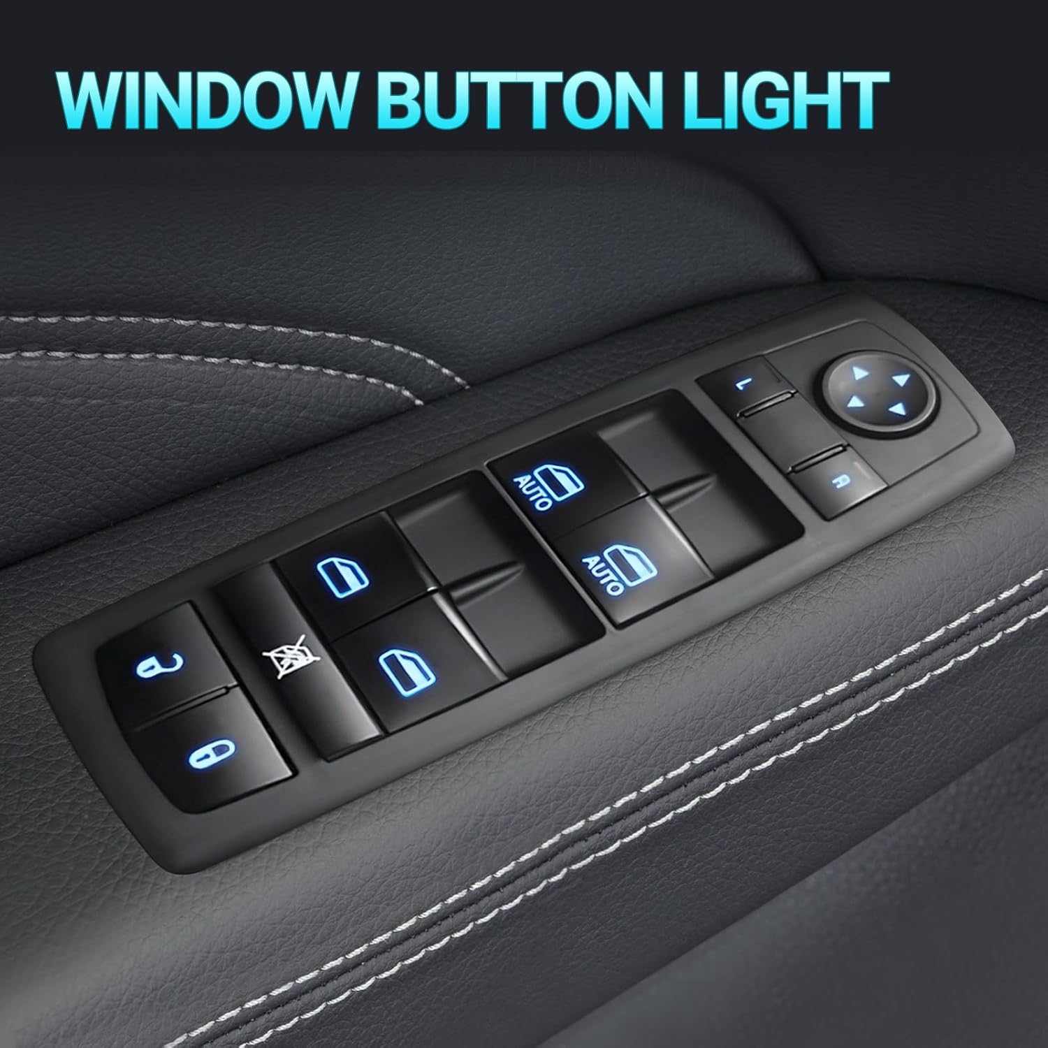 Power Master Window Switch Driver Side Control Button Compatible with 2015-2017 Chrysler 200, 2011-2020 Chrysler 300, 2011-2019 Dodge Charger, 16-2022 Ram 1500 2500 3500, 2011-2021 Jeep Grand Cherokee - Image 5