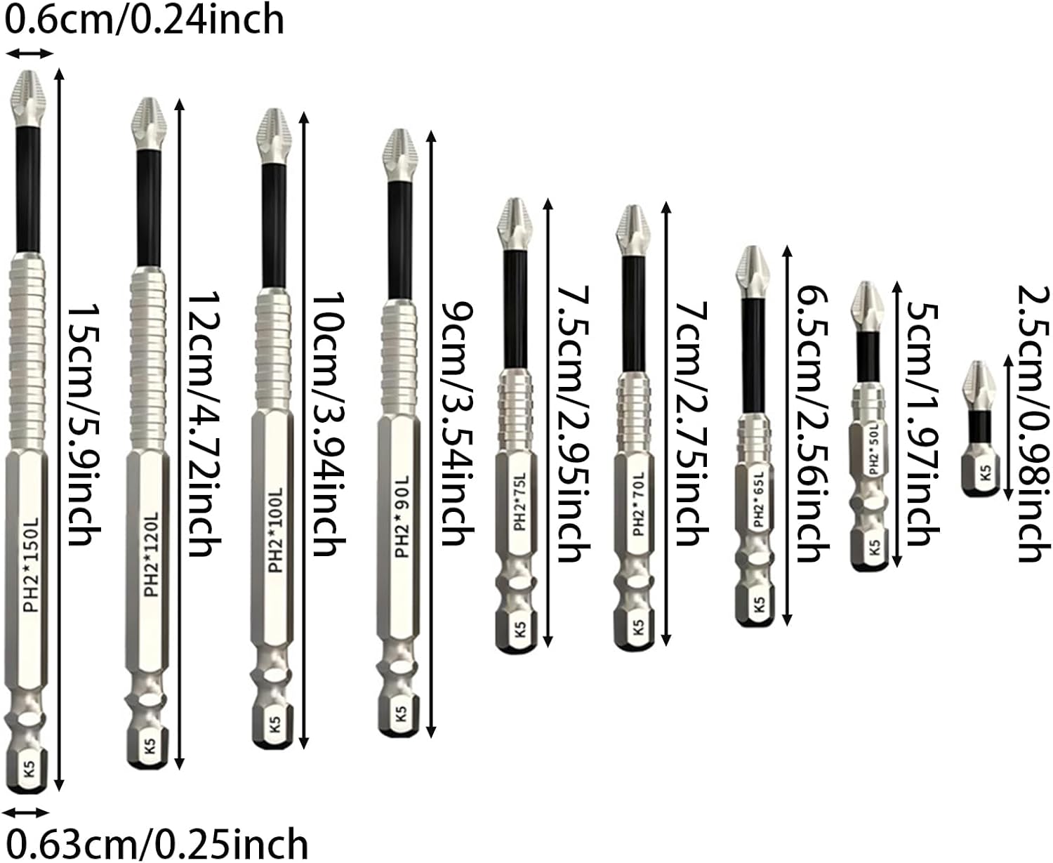 K5 Impact Resistant Non Slip Bit Set – 2025 New Strong Magnetic Screwdriver Drill Bits, Universal, High Magnetic, for Electric and Impact Drivers - Image 3
