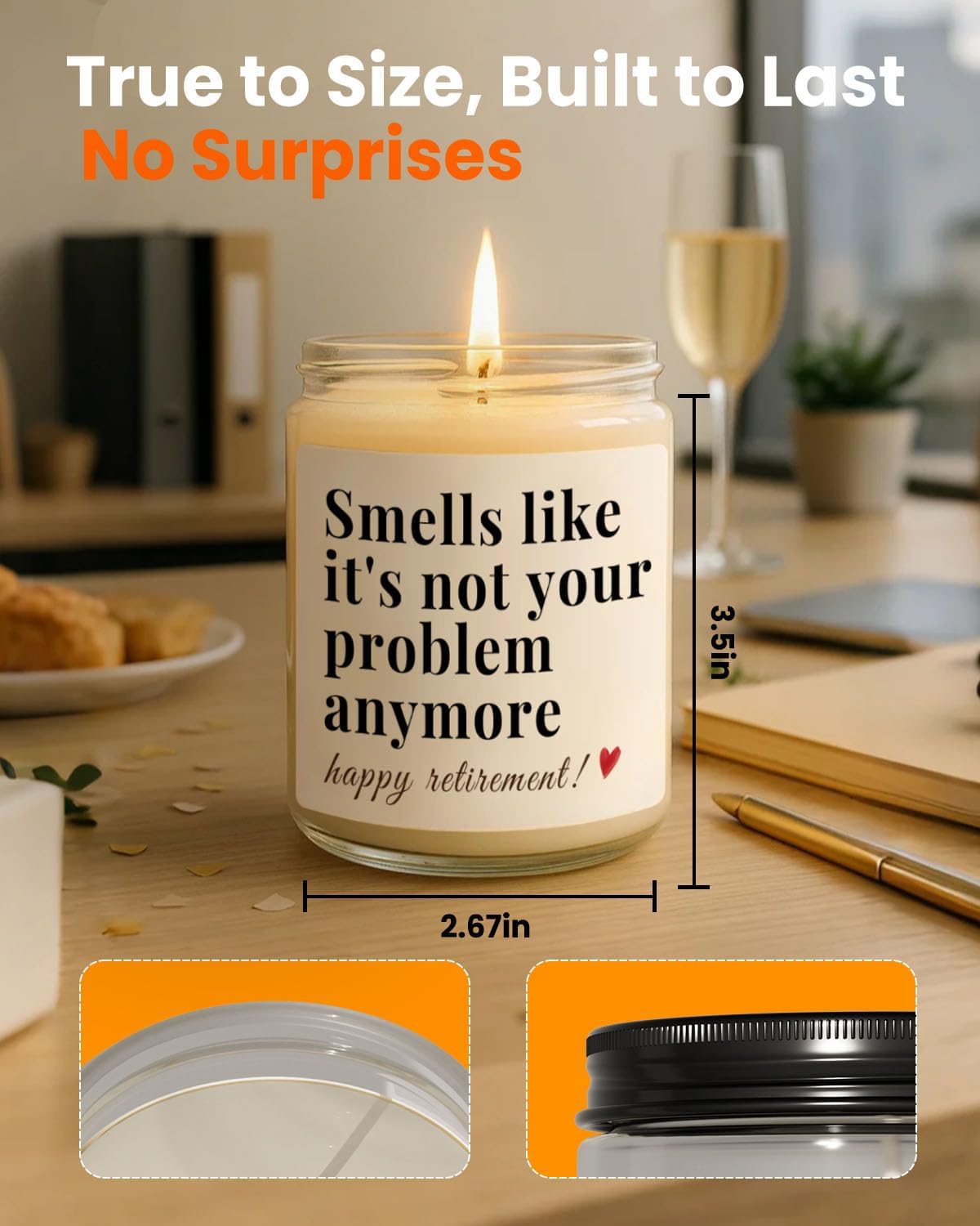 Retirement Gift for Woman, Men, Funny Retired Candle, Happy Farewell Party Decorations 2026, Best Retirement Gifts for Women, Men, Friends, Coworker, Teacher, Boss, Nurse, Colleague, Staff - Image 6