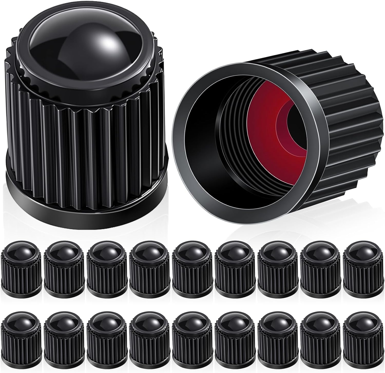 Outus 400 Pcs Tire Valve Stem Caps Car Tire Caps Plastic Universal Valve Stem Covers for Bike Bicycle Cars SUV Trucks Motorcycles (Black)