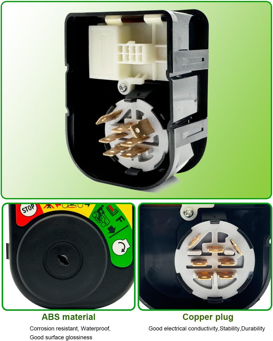 Ignition Switch Module with 2 Keys 7 terminals, Replaces 925-06119c 725-04227 725-06119 for Cub Cadet XT1-LT46 XT2-LX42,Troy Bilt TB30R TB42 TB46,MTD Craftsman T1000 T1200 T1400 T1600 Riding Mowers - Image 2
