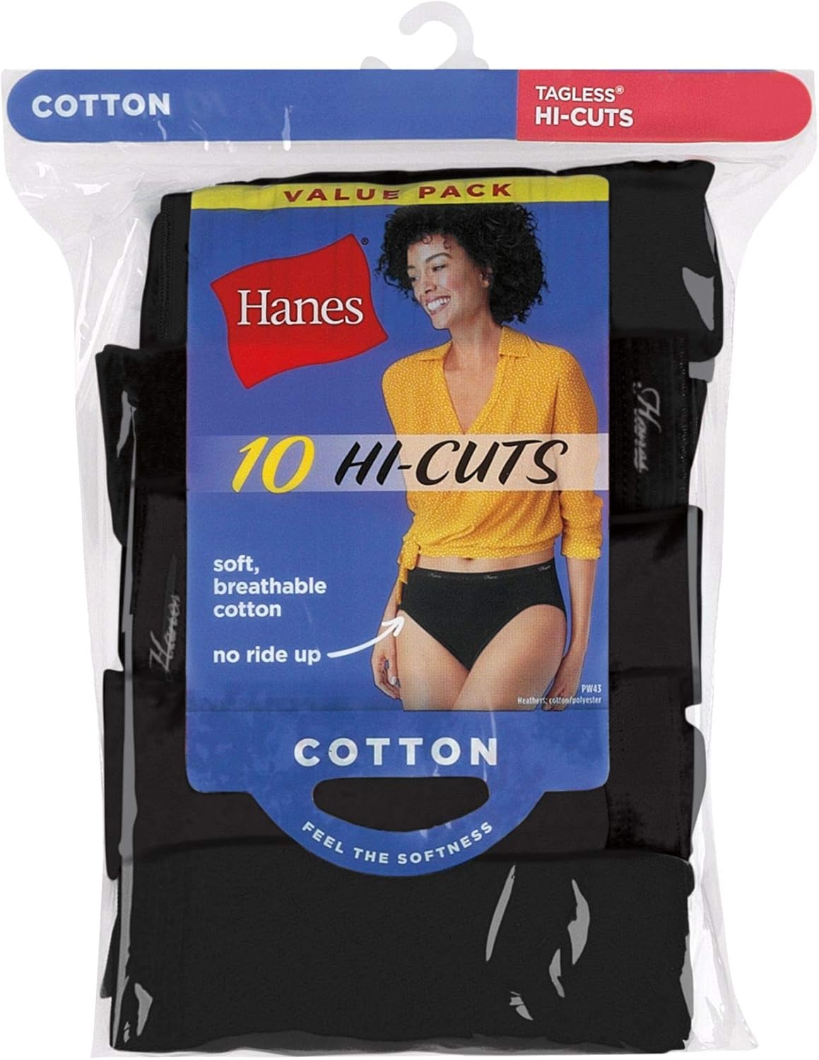 Hanes Women's Underwear Pack, 10-Pack, Full-Coverage Cotton Blend Panties, Moisture-Wicking Underwear for Women - Image 4