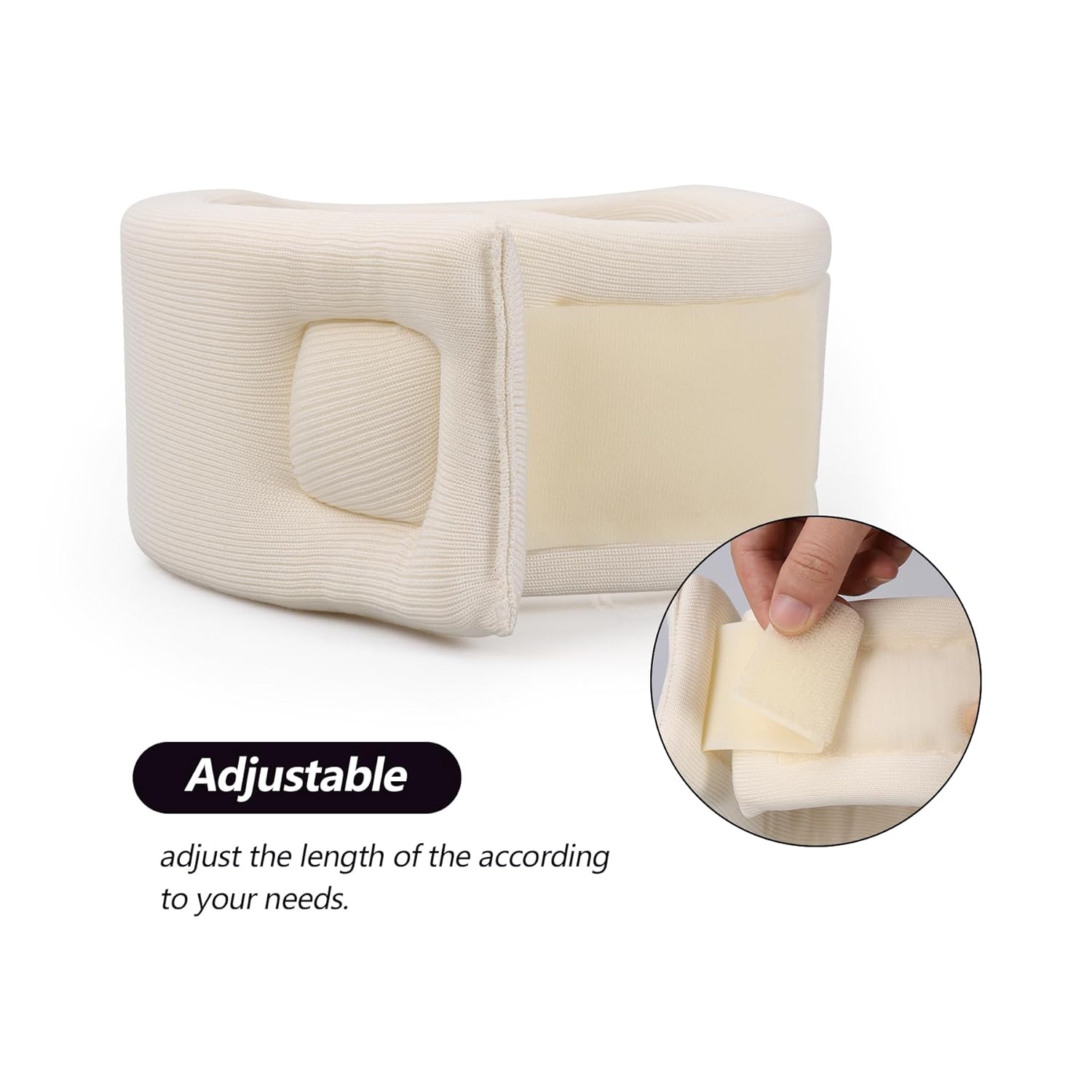 Soft Foam Neck Brace Universal Cervical Collar, Adjustable Neck Support Brace for Sleeping - Relieves Neck Pain and Spine Pressure, Neck Collar After Whiplash or Injury (3" Depth Collar, L) - Image 6