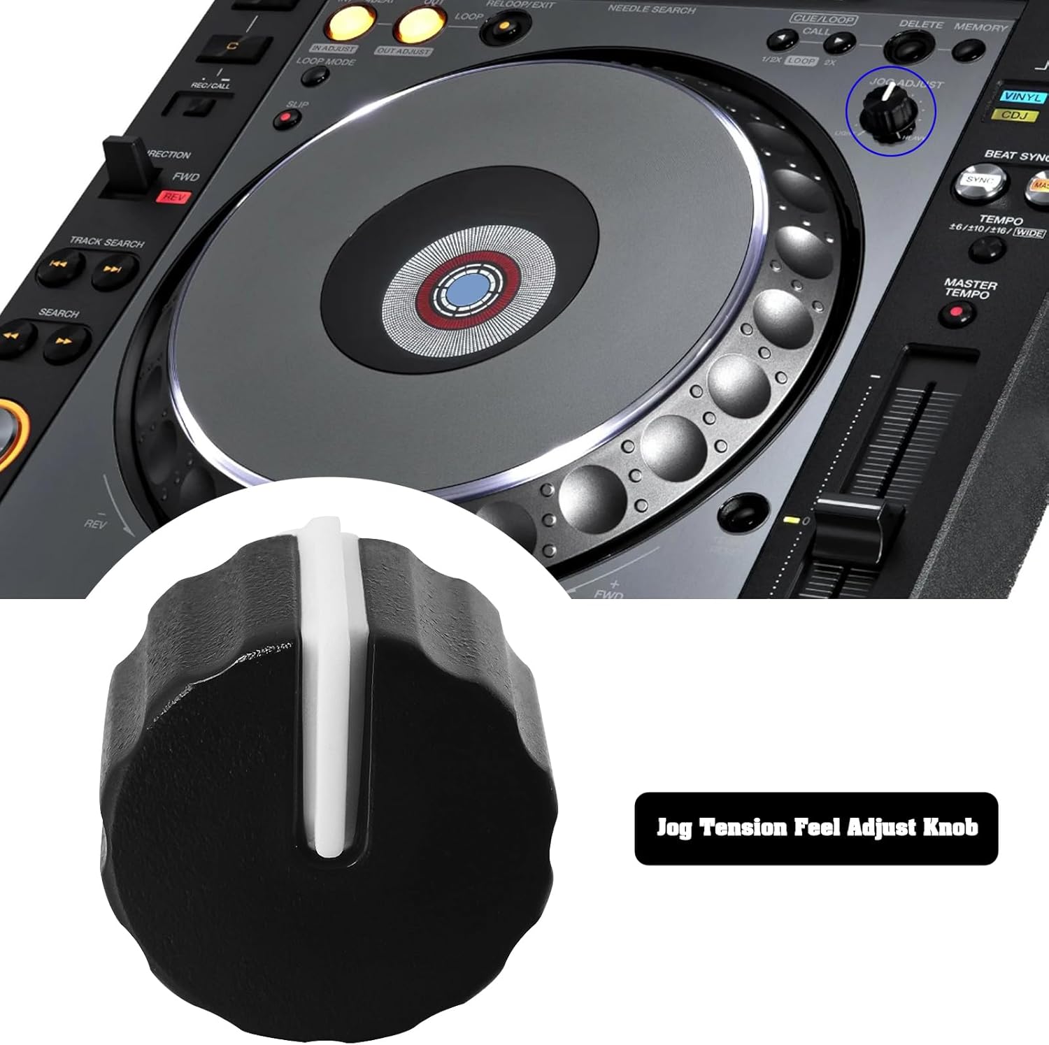 Jog Tension Feel Adjust Knob DJ Controller Tension Adjustment Knob Compatible with Pioneer CDJ-2000/CDJ-2000Nexus/CDJ-TOUR1/DDJ-1000, Part Number DAC2528 DAA1406 - Image 3