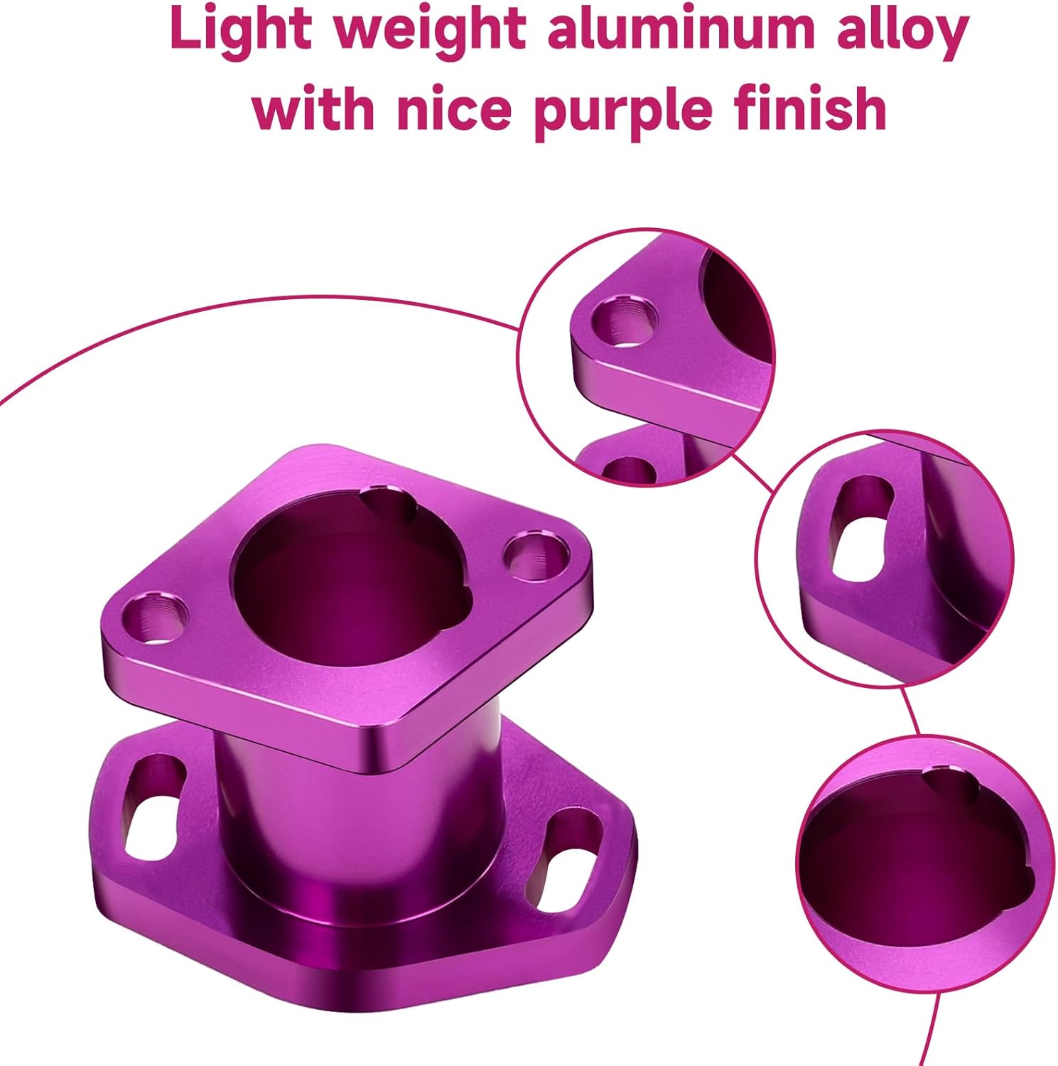 FVRITO VM22 Intake Manifold for Predator 212cc Ghost 196cc 224cc Coleman CT200U BT200X Mini Bike CT200U-EX Baja Warrior KT196 Go Kart GX200 GX160 6.5HP OHV Clone Engine Performance Parts Purple - Image 4