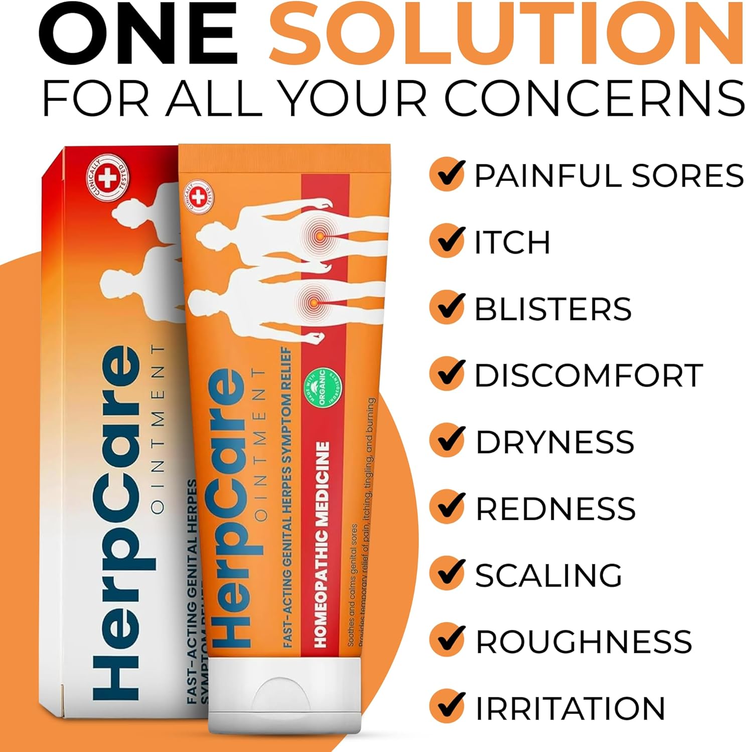 Genital Herpes Treatment | Fast Acting HerpCare Ointment | Can be used on Cold Sore | Homoeopathic Medicine | Soothes Itching, Tingling & Burning | Relief from The Symptoms of Genital Sore - Image 3