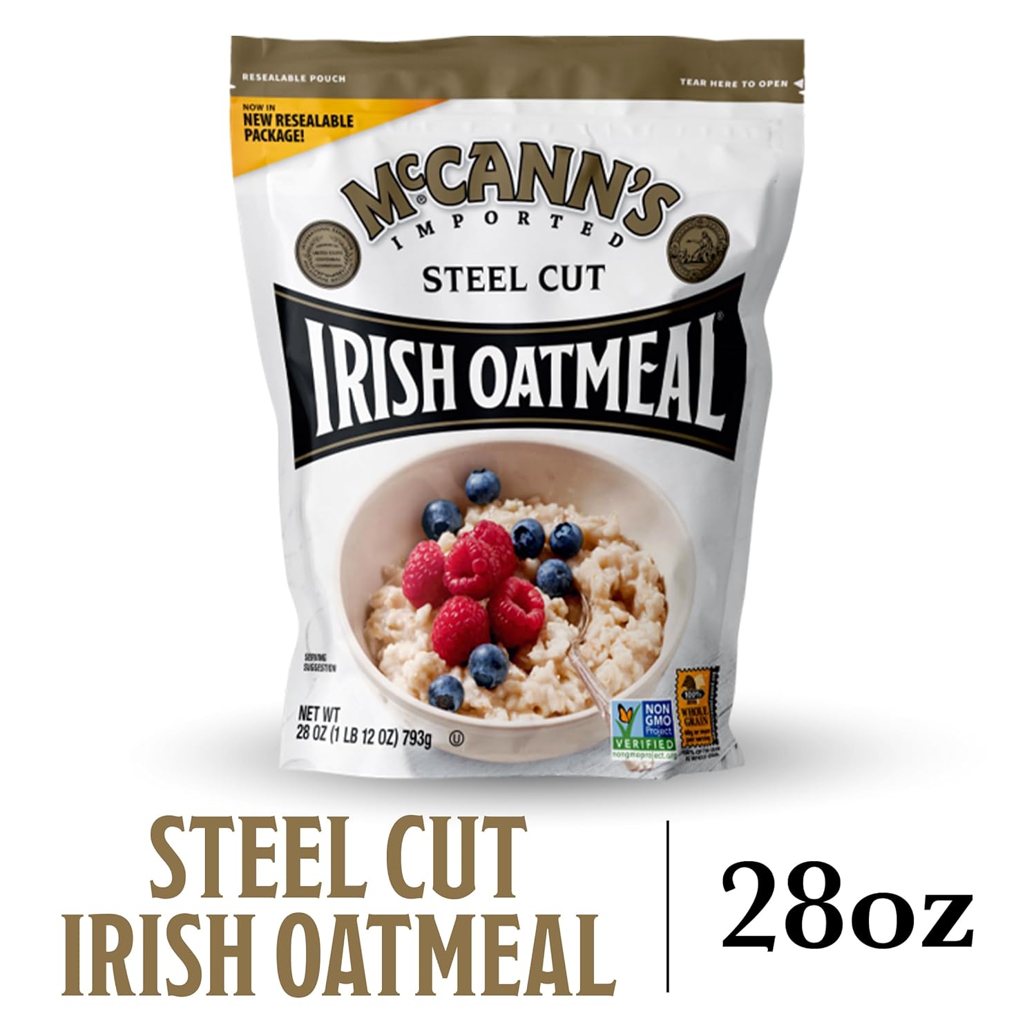 McCann's Irish Oatmeal, Traditional Steel Cut Oats, 28 Ounce Bag - Image 3