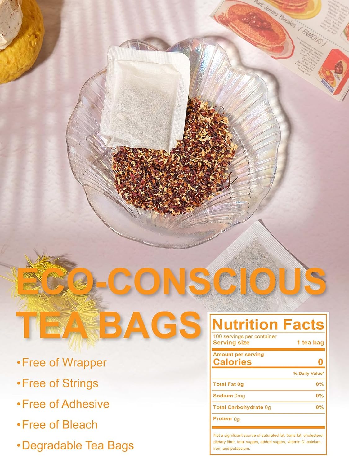 TeeLux Mango Passion Fruit Tea with Hibiscus Rosehip, Cinnamon & Citrus Blend, Caffeine-Free Tropical Tea, 100 Count - Image 2
