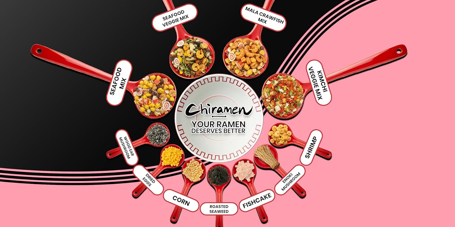 CHIRAMEN Dried Enoki Mushroom Ramen Toppings – Premium Freeze Dried Enoki Mushrooms for Ramen, Cup Noodles, Soups, Hot Pot & Asian Noodle Dishes - Image 6