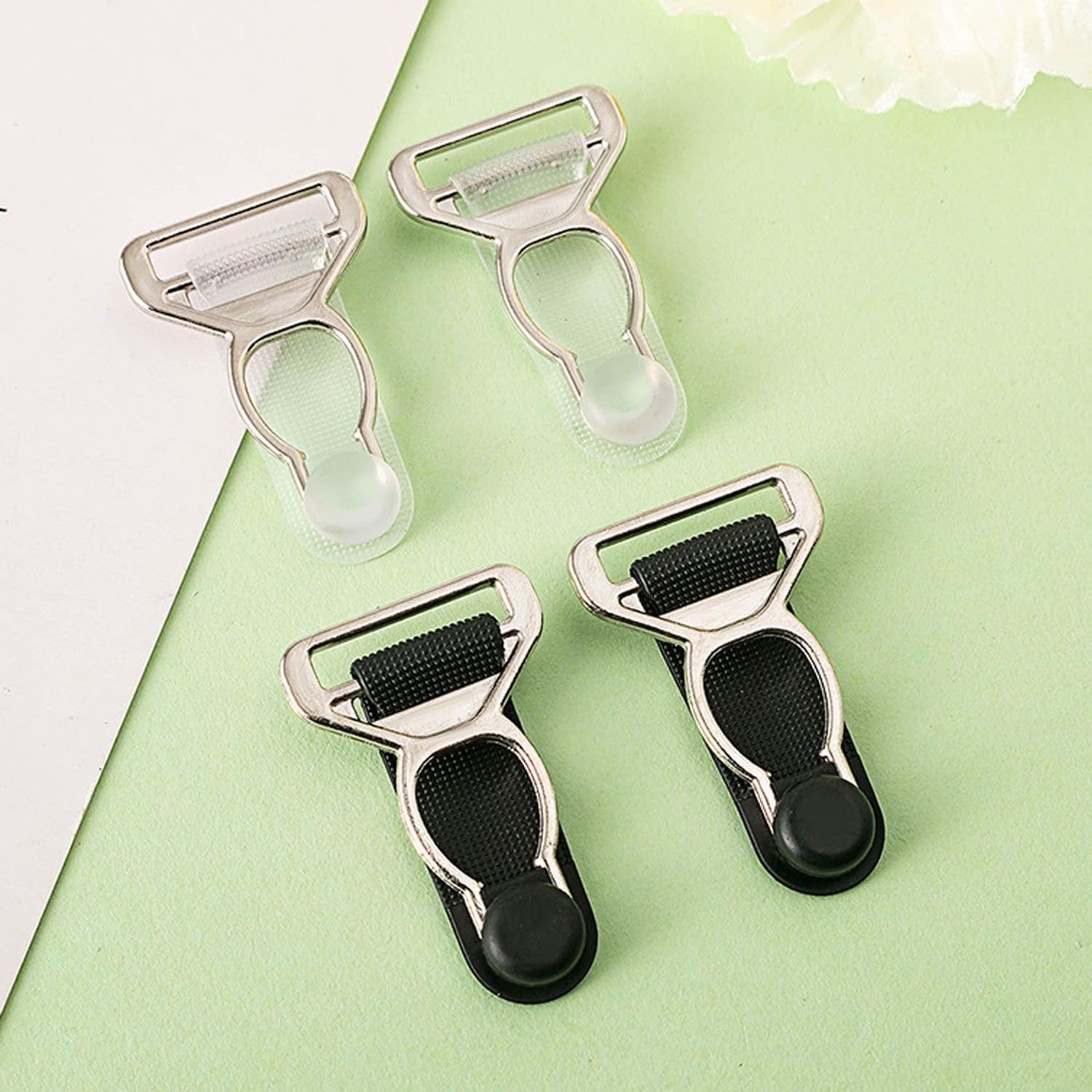 30 Pack Garter Belt Clips Replacement Strap End Hooks Clasp Buckle Holder Stocking Grips for Corset Leg Suspender Skirt Knee Socks Stays Elastic Belts 3 Sizes Width 10mm 12mm 15mm - Image 6