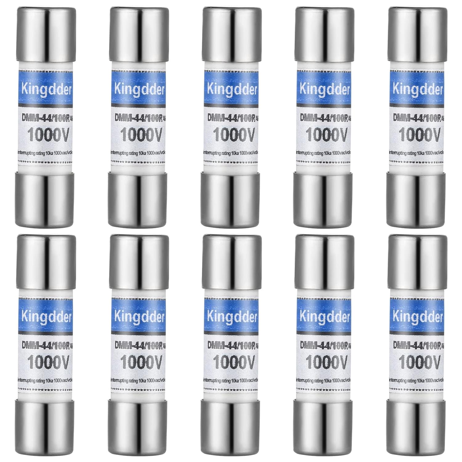 Kingdder 10 Pcs Digital Multimeter Fuse DMM-44/100 440MA 1000V DMM Replacement Fast Acting Replacement Agent Fuse 10 x 35 mm, 3/8 Inch x 1-1/2 Inch