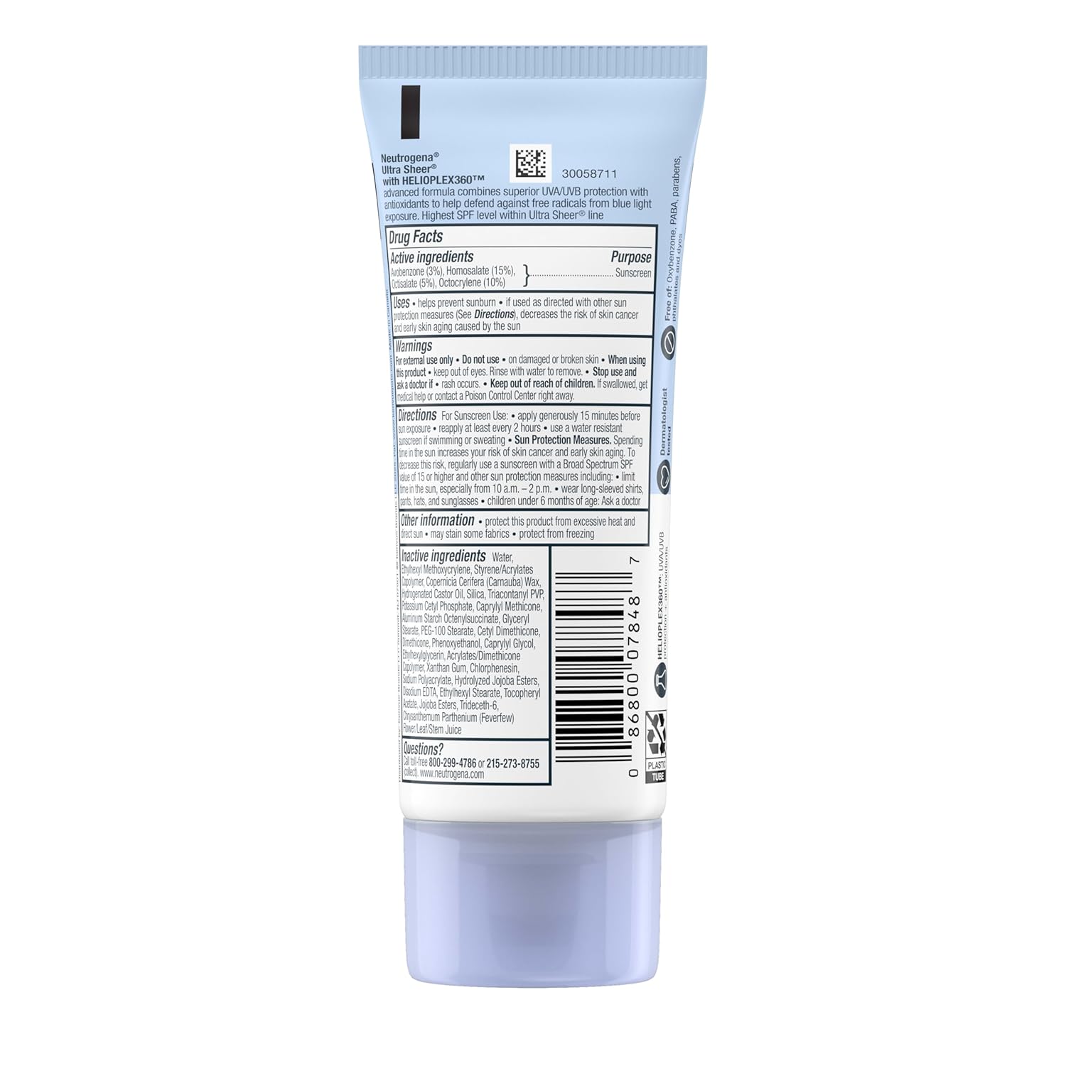 Neutrogena Ultra Sheer Dry-Touch Sunscreen Lotion, Max 100+ Broad Spectrum SPF 100 UVA/UVB Protection, Lightweight, Non-Greasy Sunscreen, Oxybenzone-Free, Antioxidant, Travel Size, 3 fl oz - Image 9