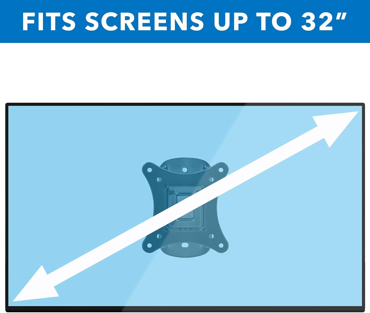 Mount-It! Small TV Wall Mount for 19–32 Inch Flat Screen TVs | Tilt and Swivel TV Wall Mount | Low Profile 2.4” Design | VESA 75x75 100x100 | Single Stud Installation | 44 lb Capacity - Image 6