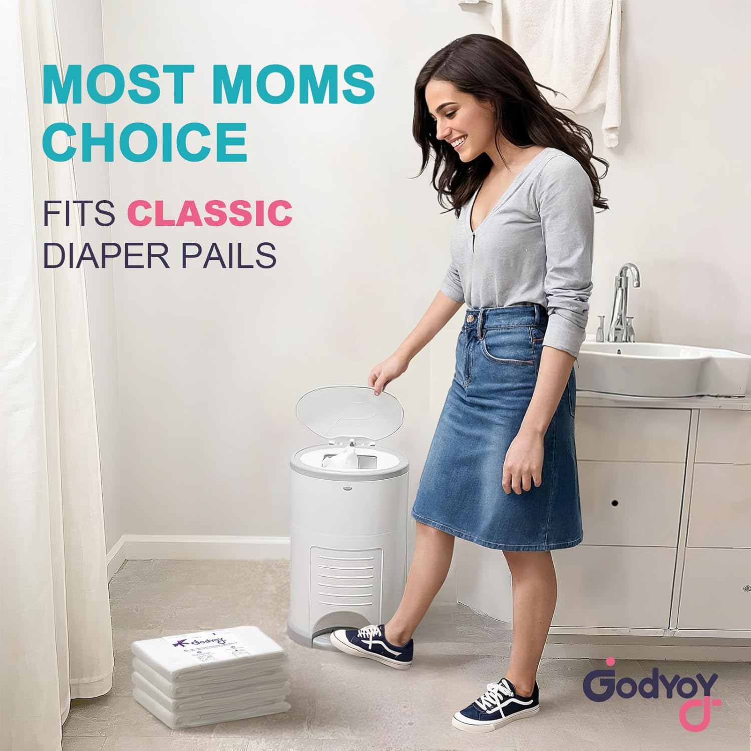 Refills Compatible with DEKOR Classic Diaper Pail Refill Bags| 4 Pack| Super Powerful Odor Eliminator Extra Thick Diaper Pail Bags| Each Holds up to 2772 Diapers| Fresh Lemon Scent| Easy to Replace - Image 6