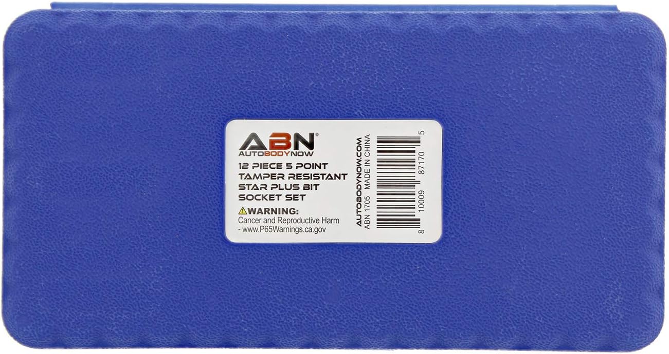 ABN Torx Plus Socket Set Star Bit Set, 5 Star Tamper Proof Bit Set, Tamper Proof – 12-Piece Torx Set - Image 6