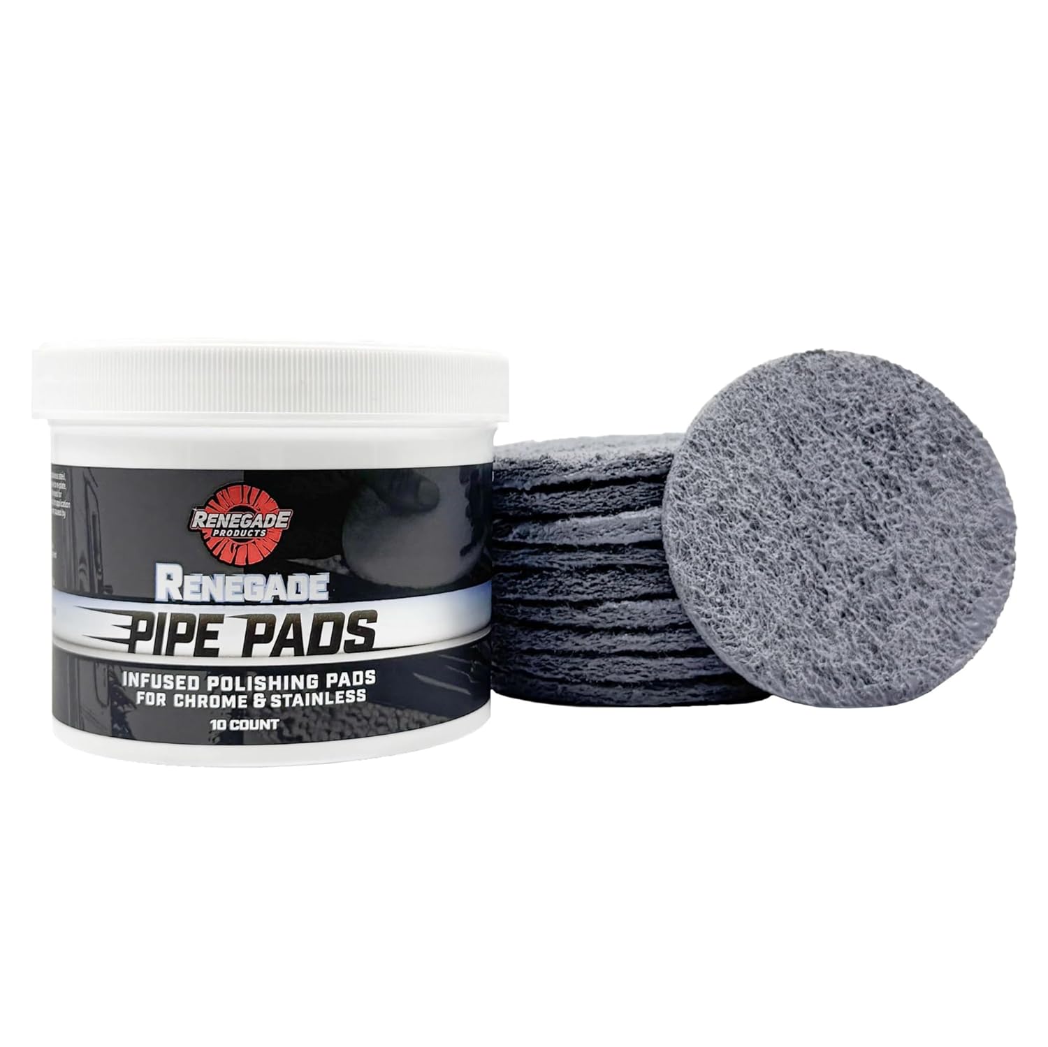 Renegade Products Pipe Dream Infused Polishing Pads – Chrome & Stainless Steel Polishing Pads for Pipes, Stacks, Exhausts, Wheels & Bumpers