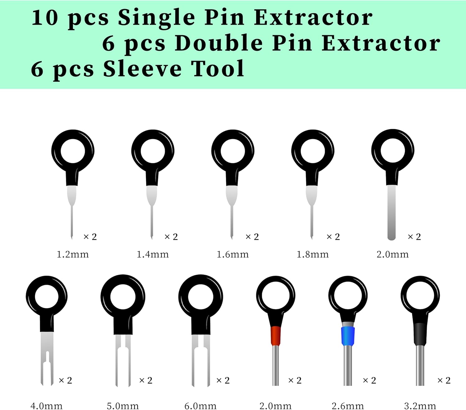82 PCS Terminal Removal Tool Kit, Depinning Tool Electrical Pin Removal Tool, Pin Extractor Removal Tool Kit, Electrical Wire Connector Pin Release Terminal Ejector Kit for Automotive, Home Appliance - Image 5