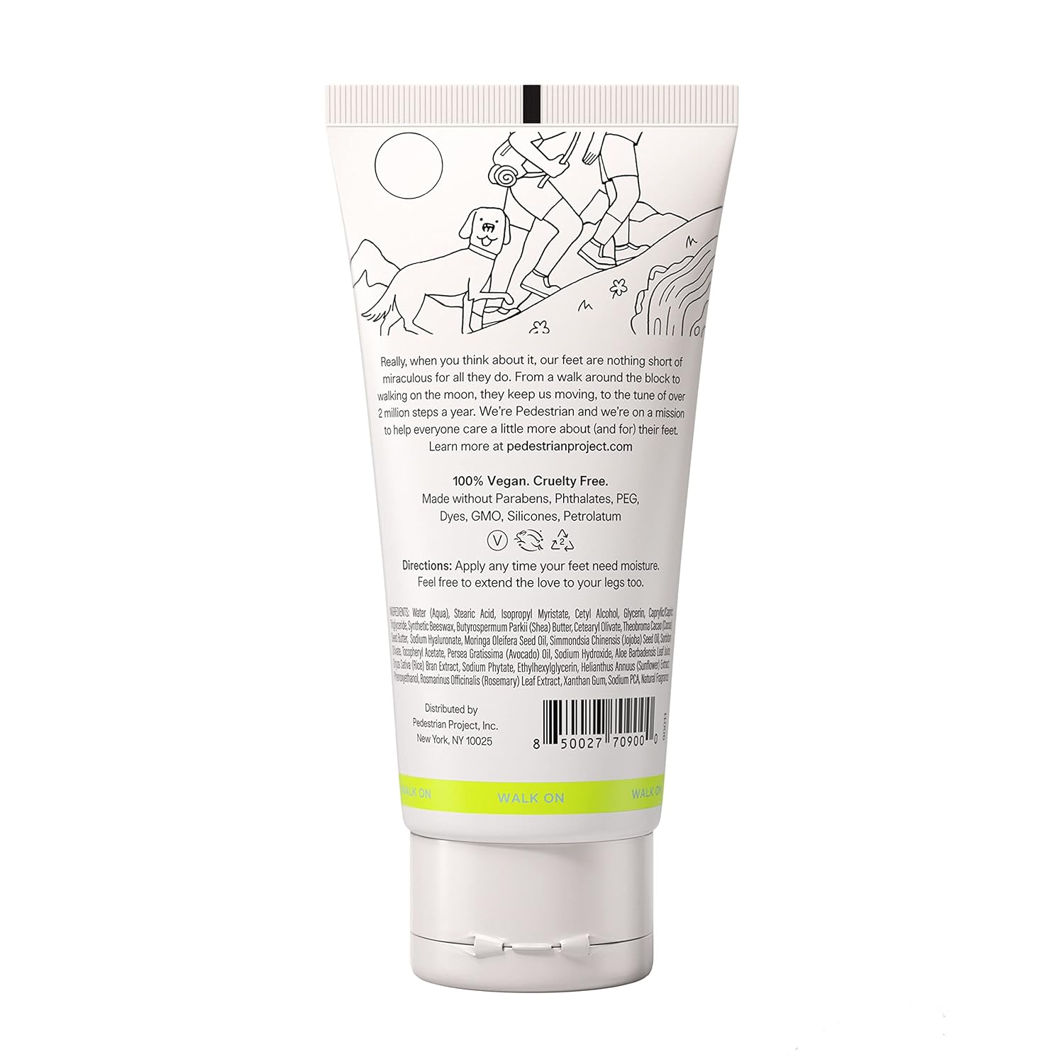Pedestrian Project Walker’s Foot Cream for Calluses and Dry Feet - Hydrates, Softens & Smooths with Shea Butter, Moringa Seed Oil & Aloe - Vegan, Cruelty-Free Foot Care, 4 oz - Image 2