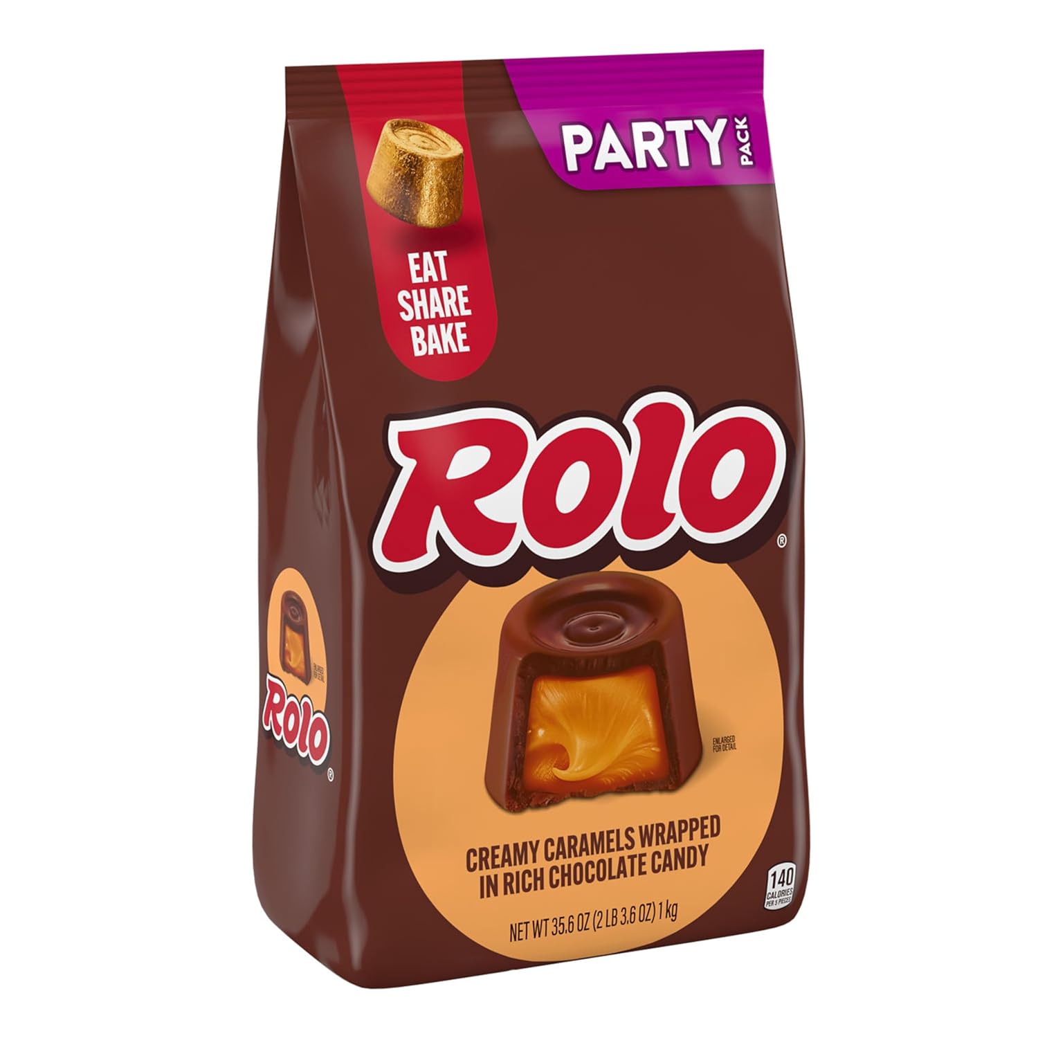 ROLO Rich Chocolate Caramels Candy Party Pack, 35.6 oz - Image 3