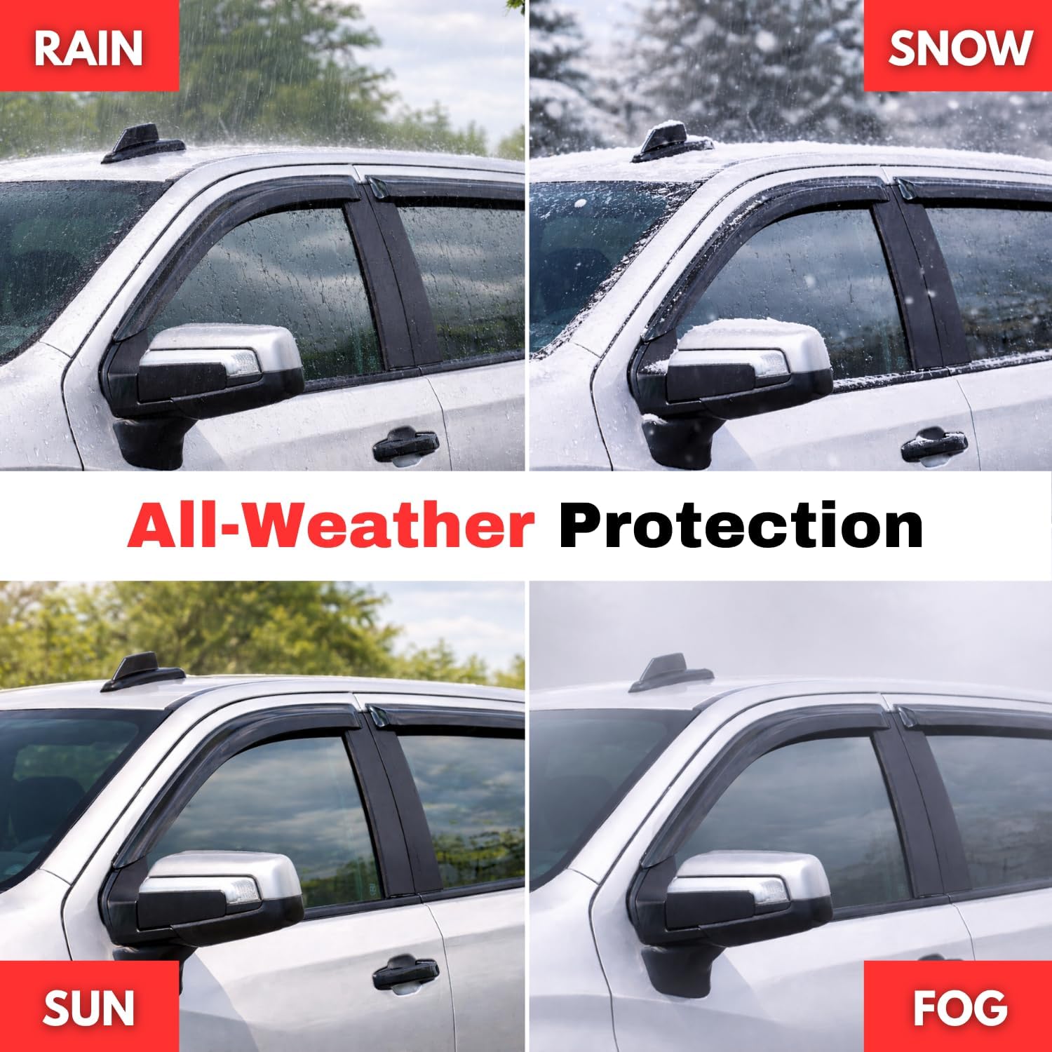 KPY Rain Guards Fit for 2010 Lincoln MKT, Out-Channel Window Visors Vent Wind Deflectors 4PC, Car Accessories for 2010 MKT - Image 6