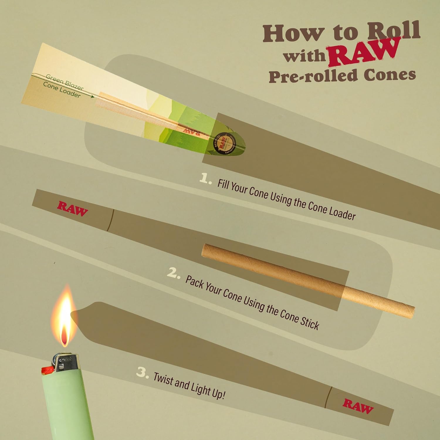 RAW Cones Organic 1-1/4 Size: 150 Pack - Patented Slow Burning Pre Rolled Rolling Papers with Tips, Organic Raw Paper, 84mm - Image 5
