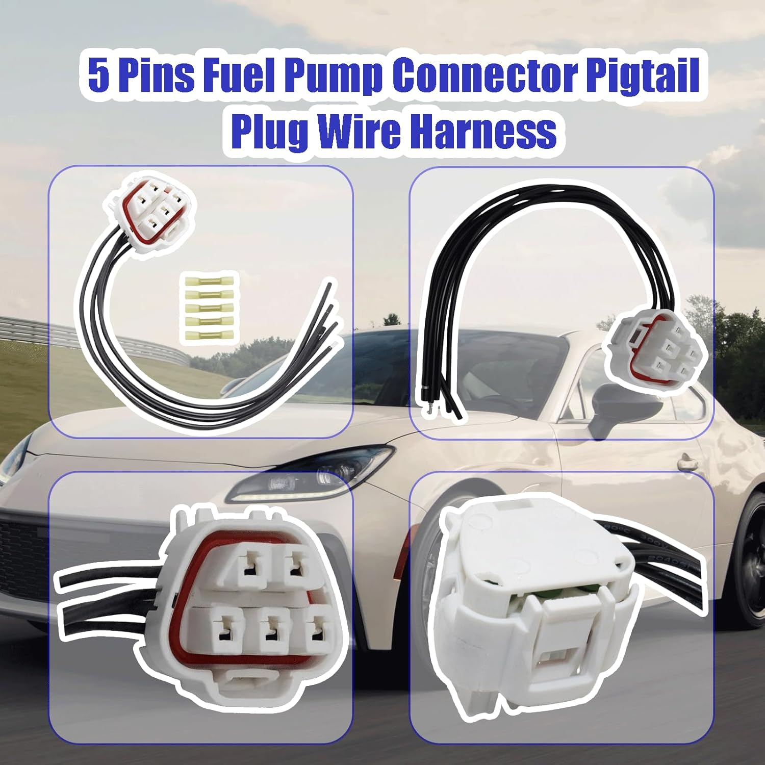 5 Pins Fuel Pump Connector Pigtail Plug Wire Harness Compatible with Toyota Hyundai Kia Lexus Mitsubishi,Replace for 90980-11077 9098011077 - Image 4