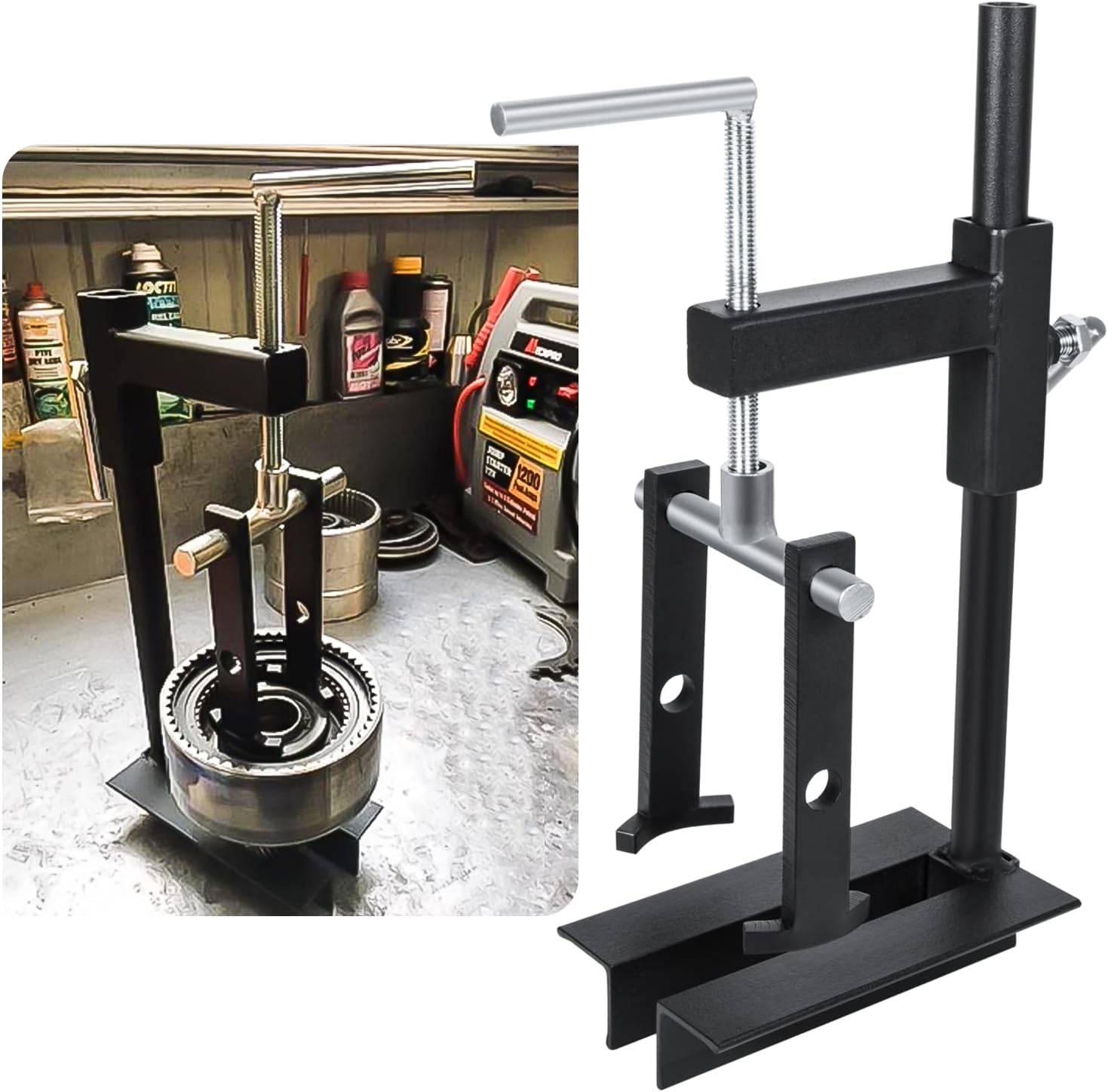 T-0158 Clutch Drum Spring Compressor Transmission Tool Heavy Duty Steel Bench Mount