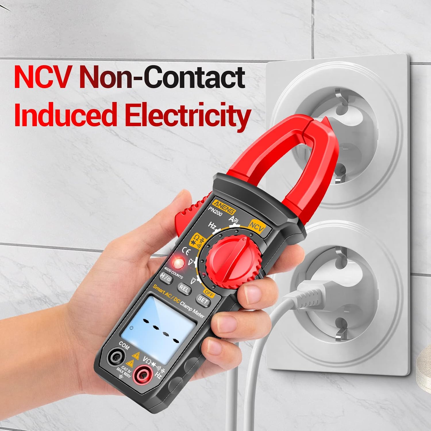 ANENG Digital Clamp Meter Multimeter Tester with AC/DC Current,Voltage, NCV Amp Ohm Volt 4000 Counts Meter Measures Capacitance, Resistance, Diodes, Continuity Frequency Backlight Electrican Tools - Image 7