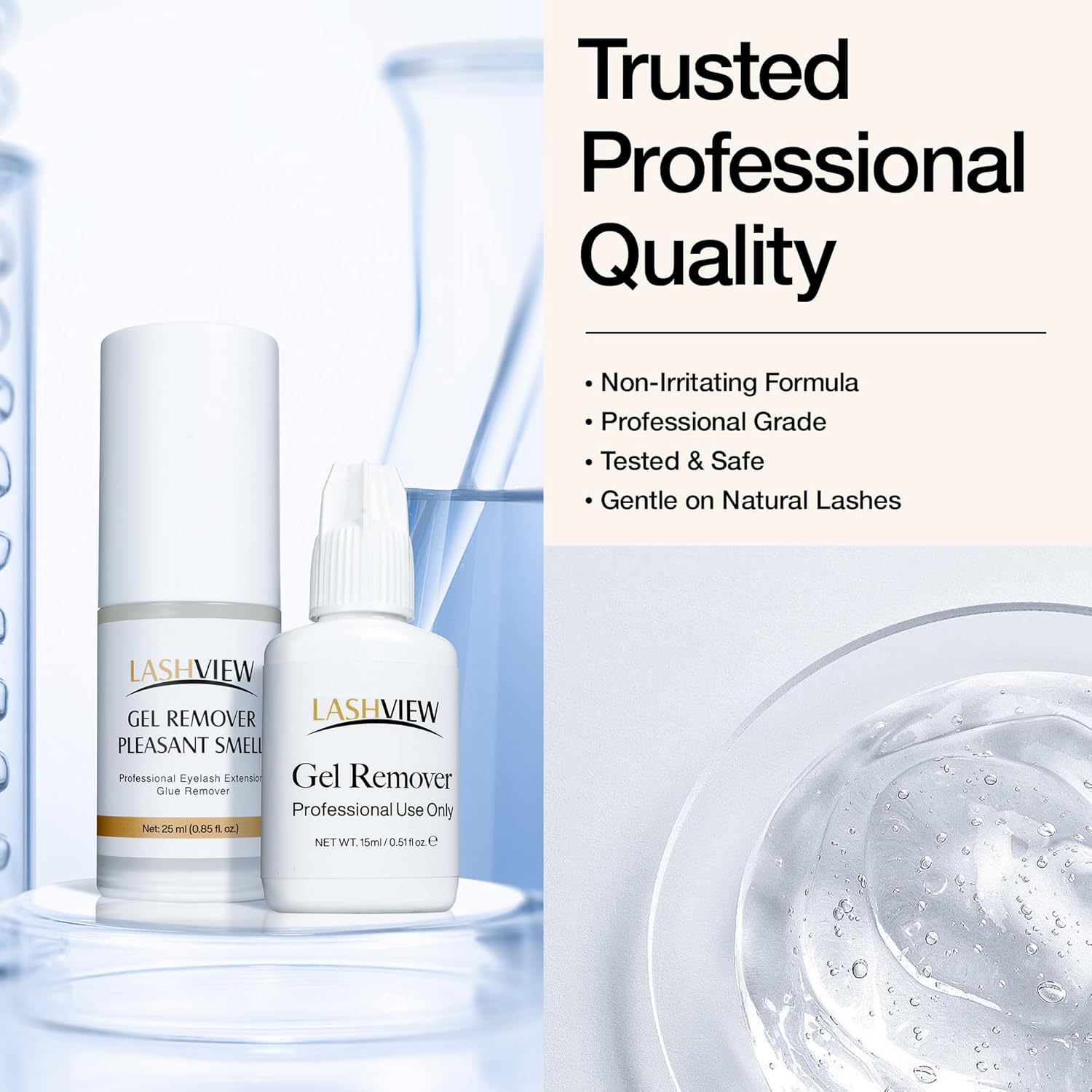 LASHVIEW Sensitive Lash Remover for Lash Extensions - Clear Eyelash Extension Remover Gel 25ml - Image 7